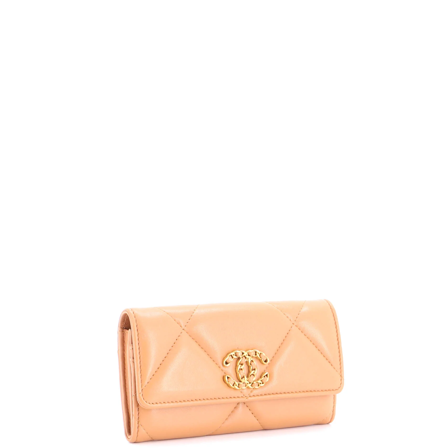 19 Flap Wallet Quilted Lambskin Long - Image 2