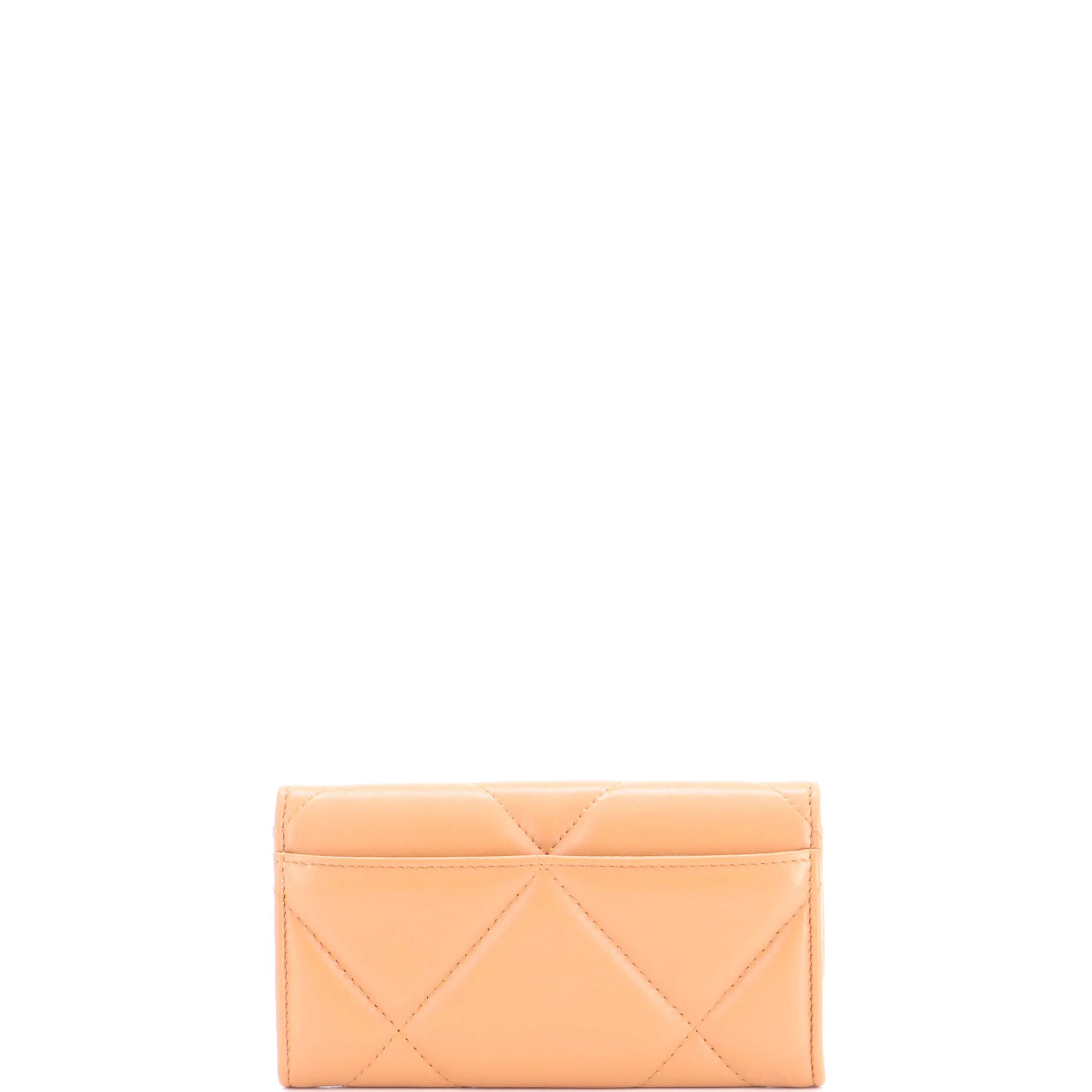 19 Flap Wallet Quilted Lambskin Long - Image 3