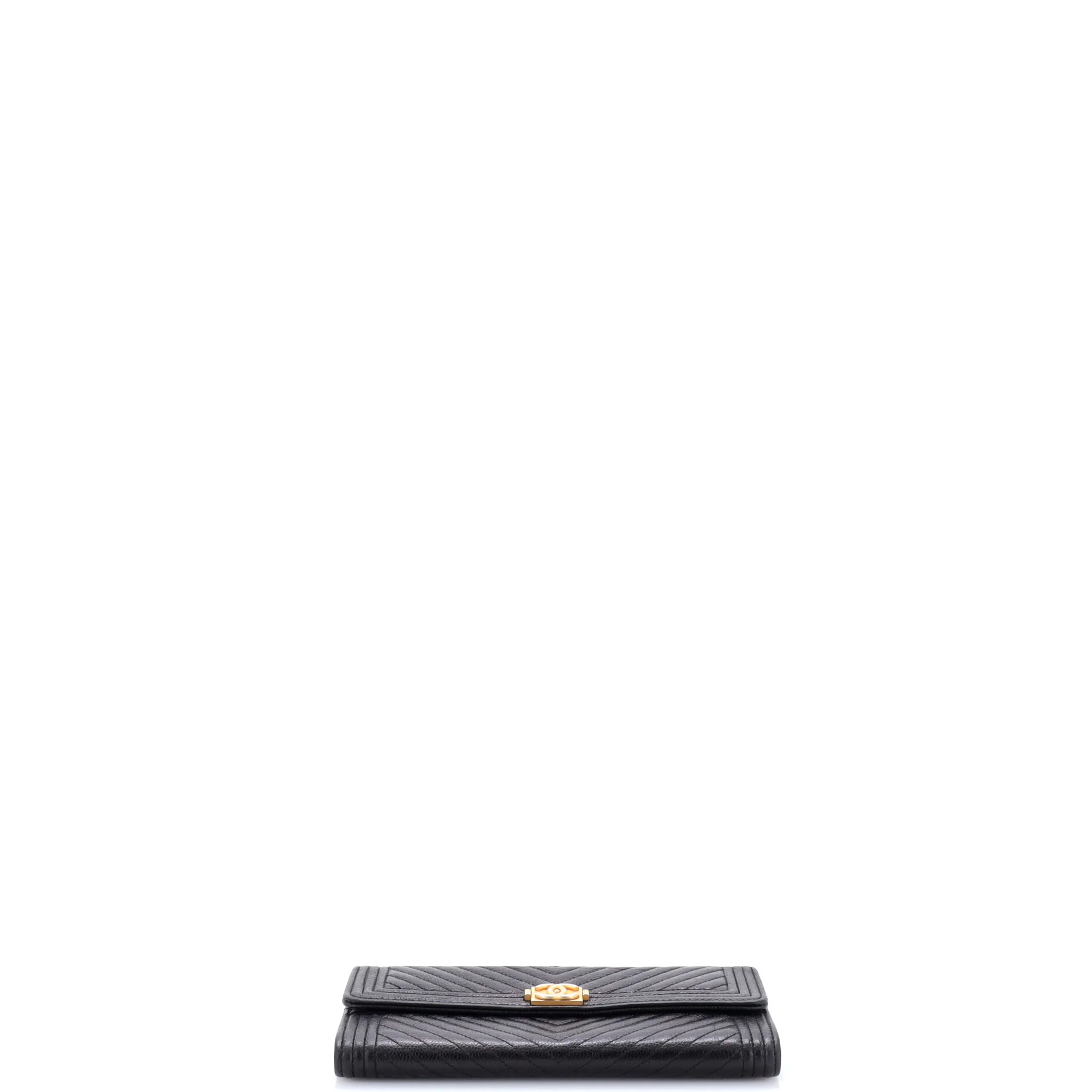 Boy Flap Wallet Chevron Caviar Long - Image 4