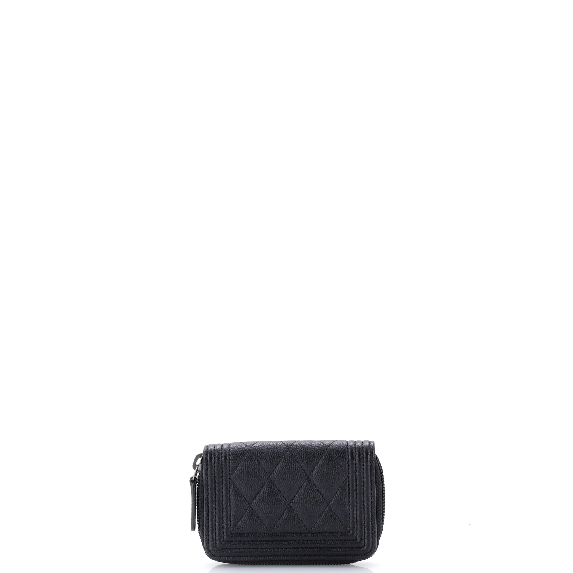 Boy Zip Coin Purse Quilted Caviar Small - Image 3