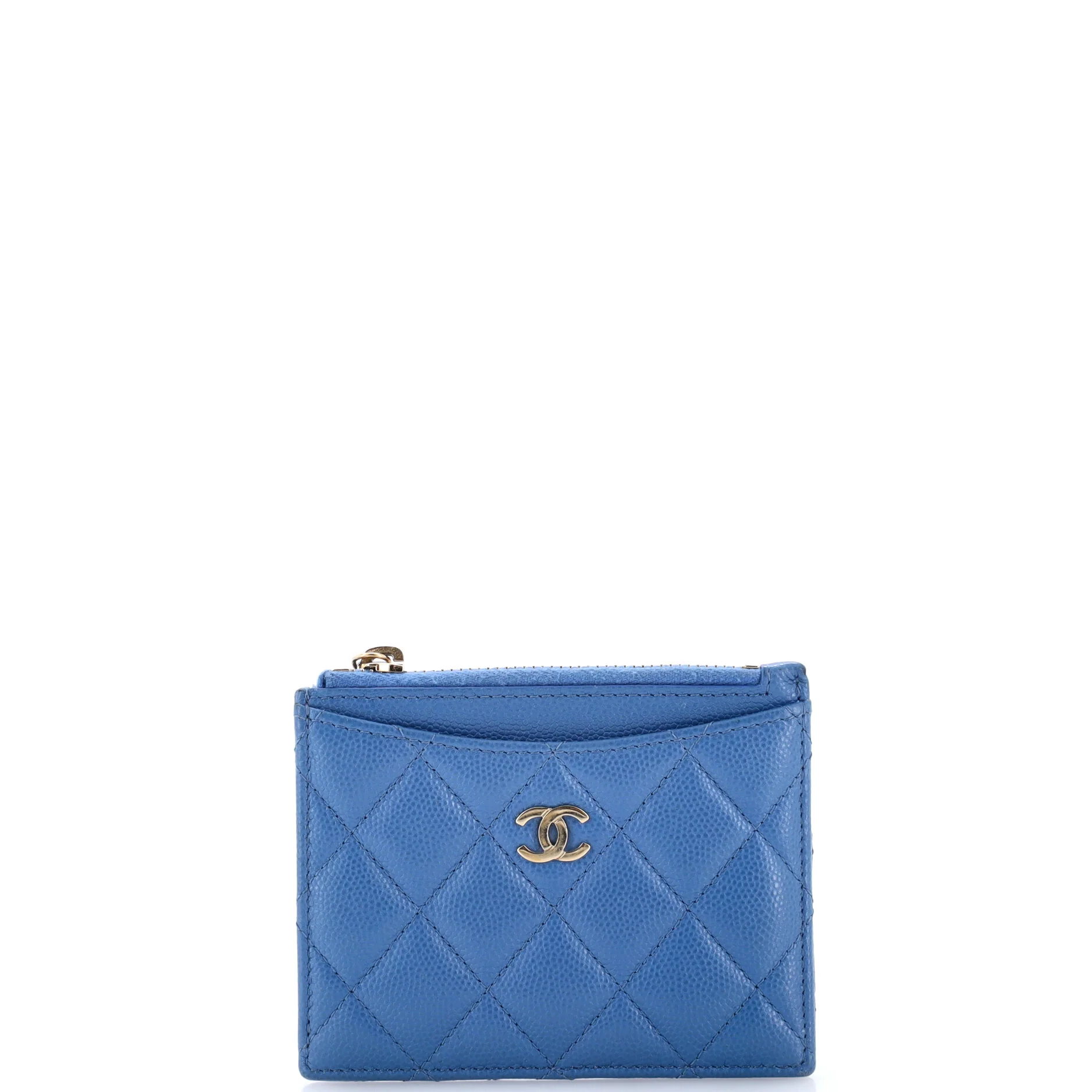 CC Zip Card Holder Quilted Caviar