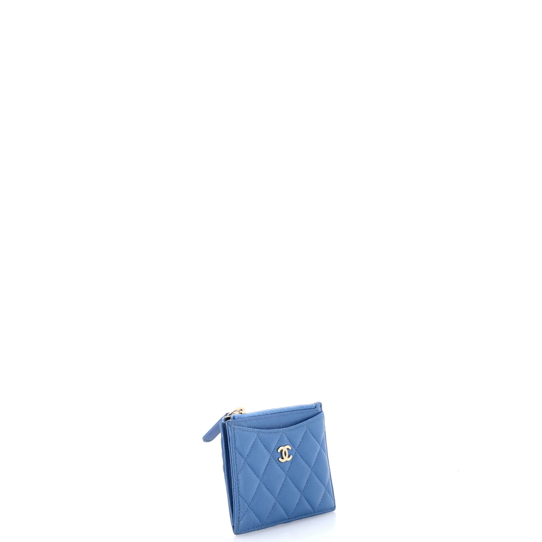 CC Zip Card Holder Quilted Caviar - Image 2