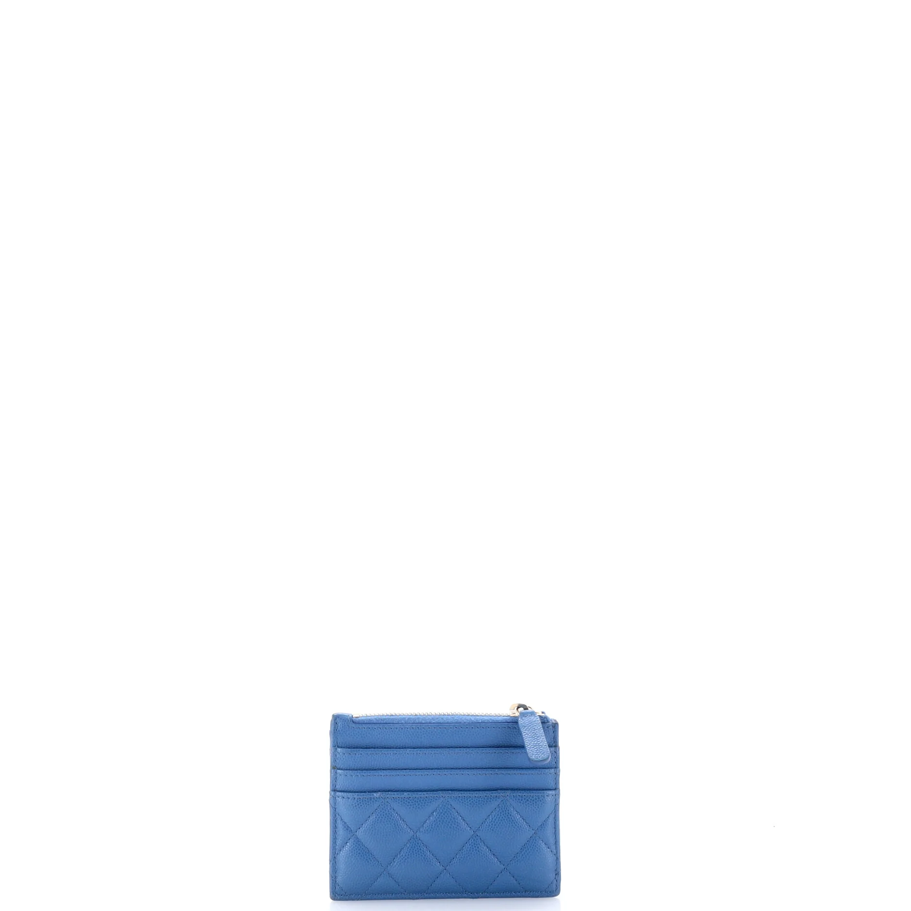 CC Zip Card Holder Quilted Caviar - Image 3