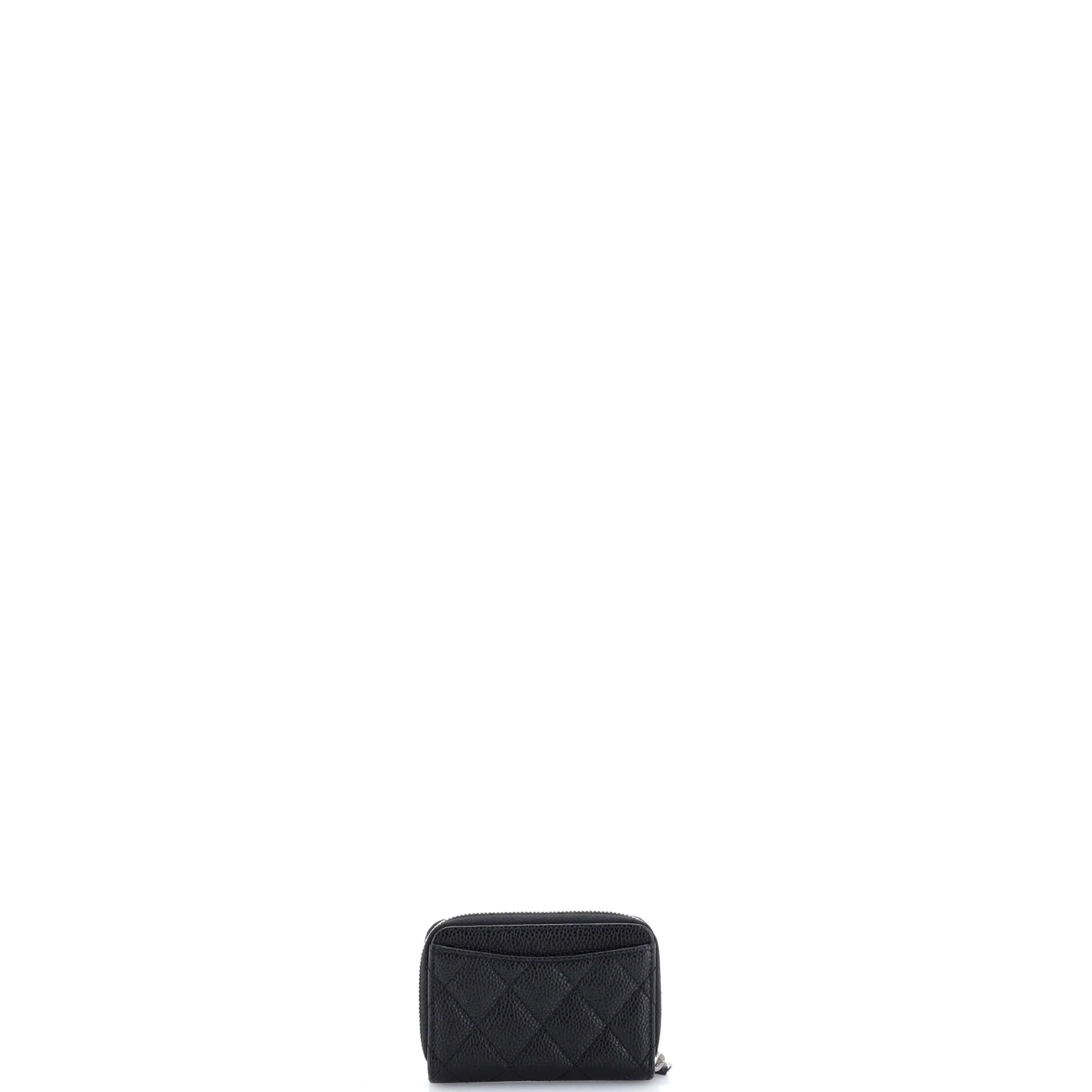 CC Zip Coin Purse Quilted Caviar Small - Image 3