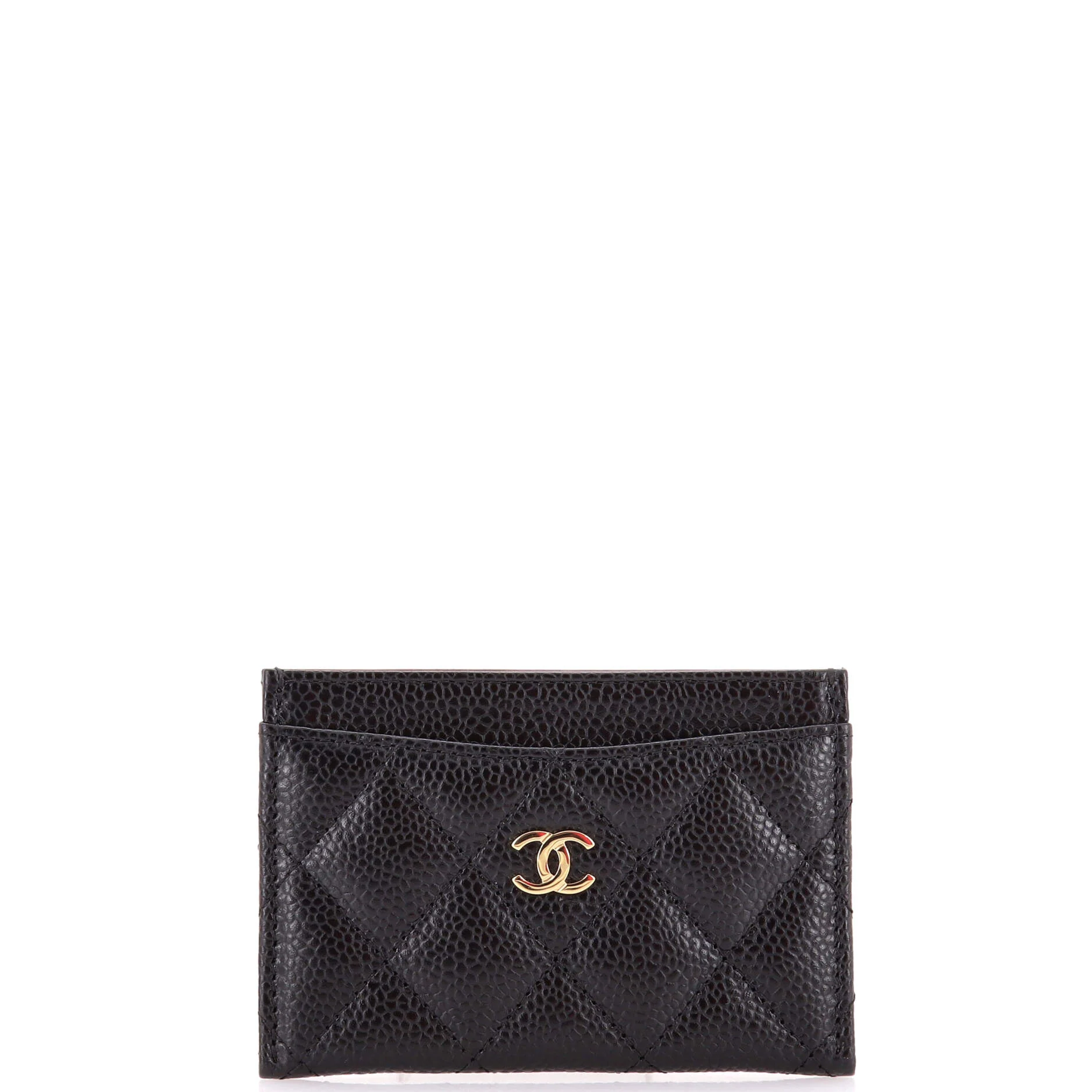 Classic Card Holder Quilted Caviar