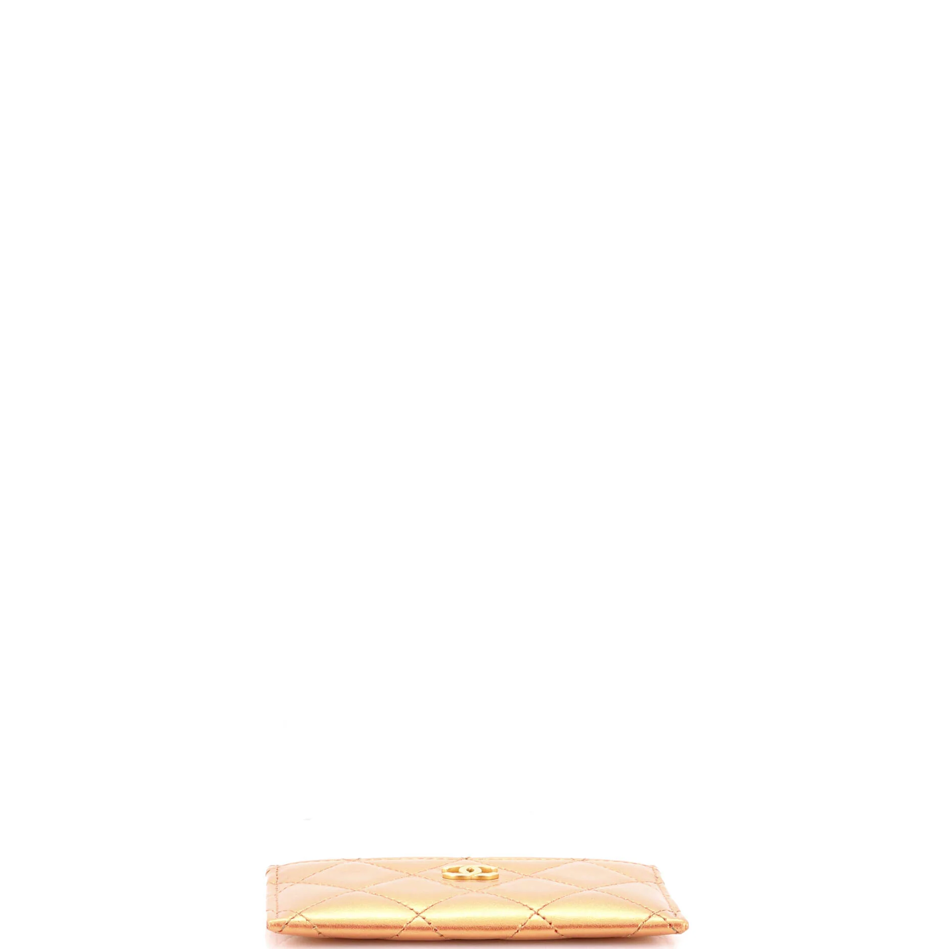Classic Card Holder Quilted Iridescent Lambskin - Image 4