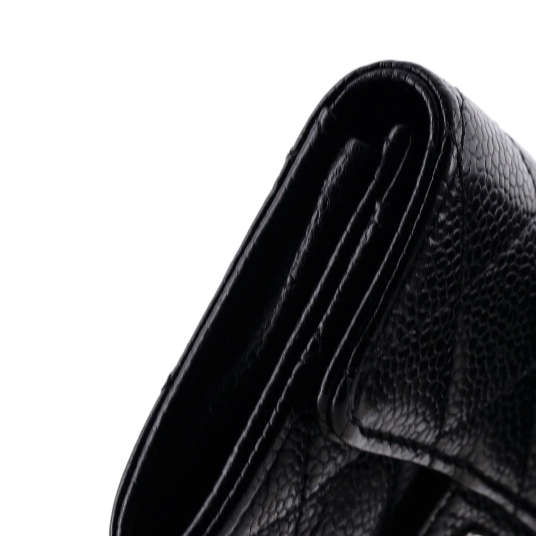 Classic Flap Card Case Quilted Caviar - Image 6