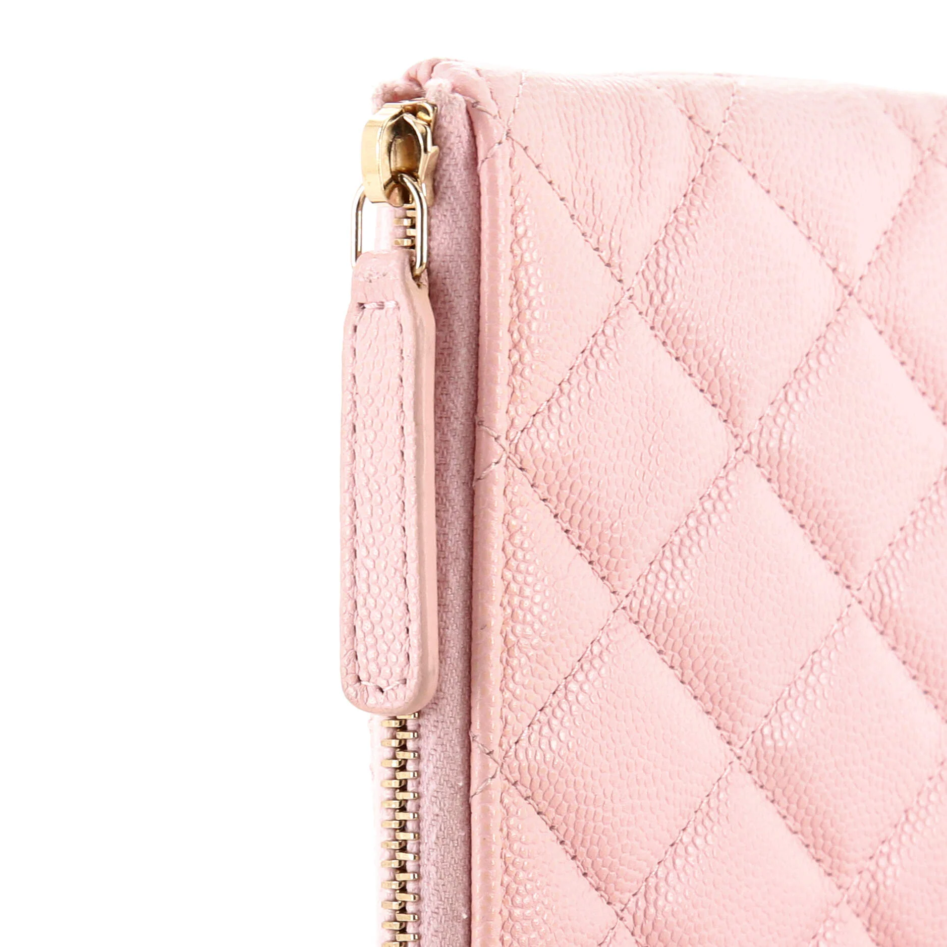 Crystal Woven CC O Case Pouch Quilted Caviar Small - Image 6