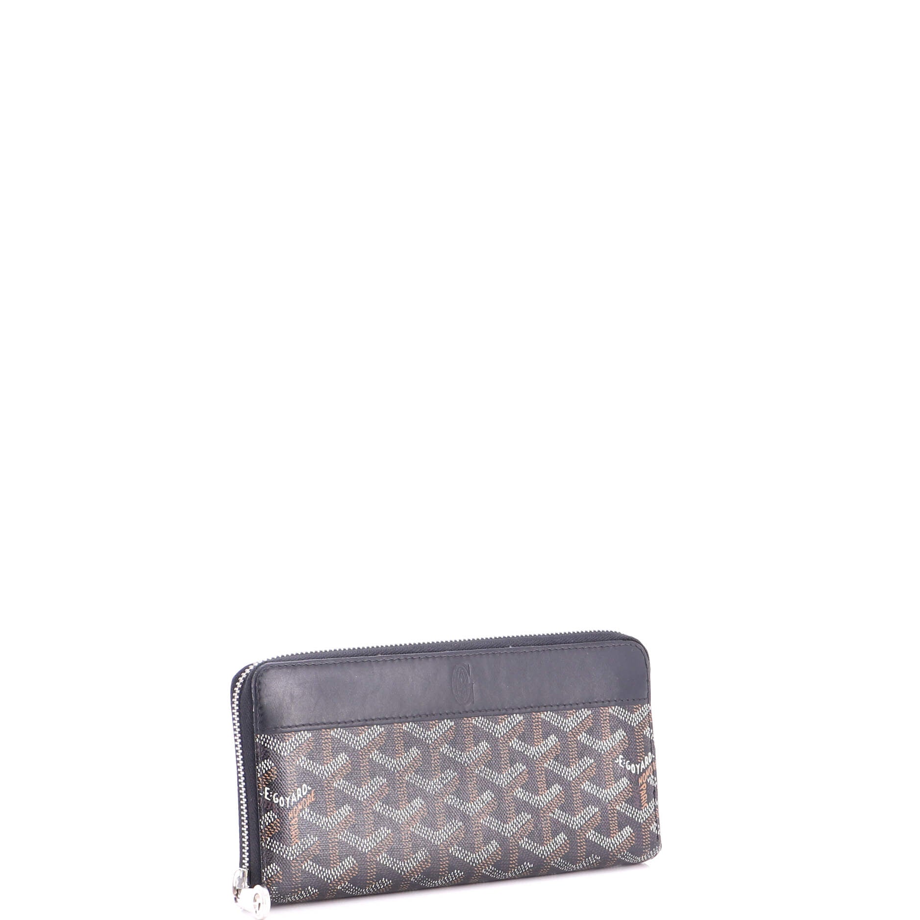 Matignon Zip Wallet Coated Canvas with Leather - Image 2