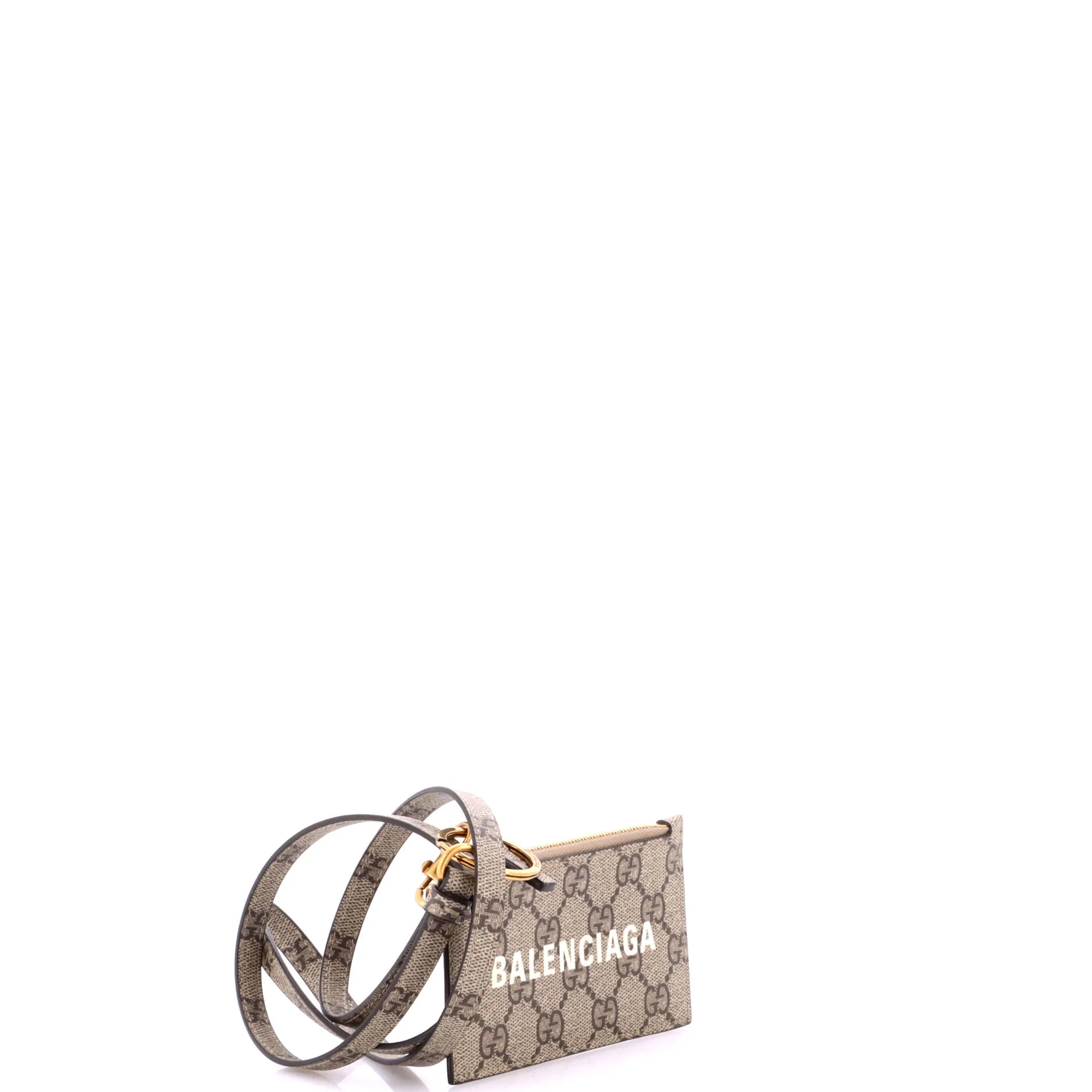 x Balenciaga The Hacker Project Zip Card Case with Strap GG Coated Canvas - Image 2