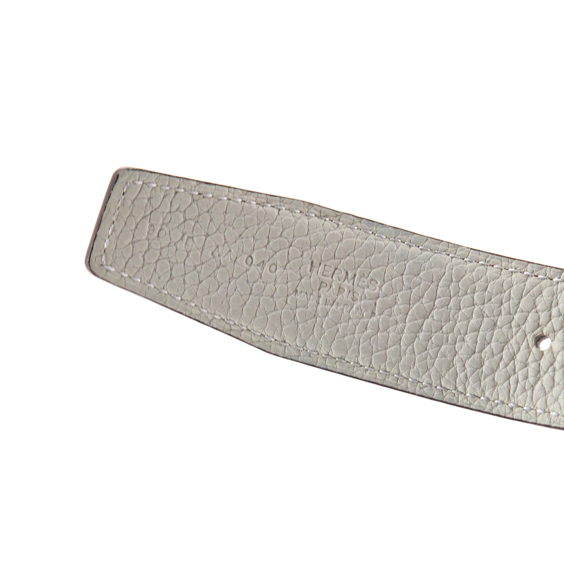Constance Martelee H Reversible Belt Leather with Hammered Hardware Wide 95 - Image 3