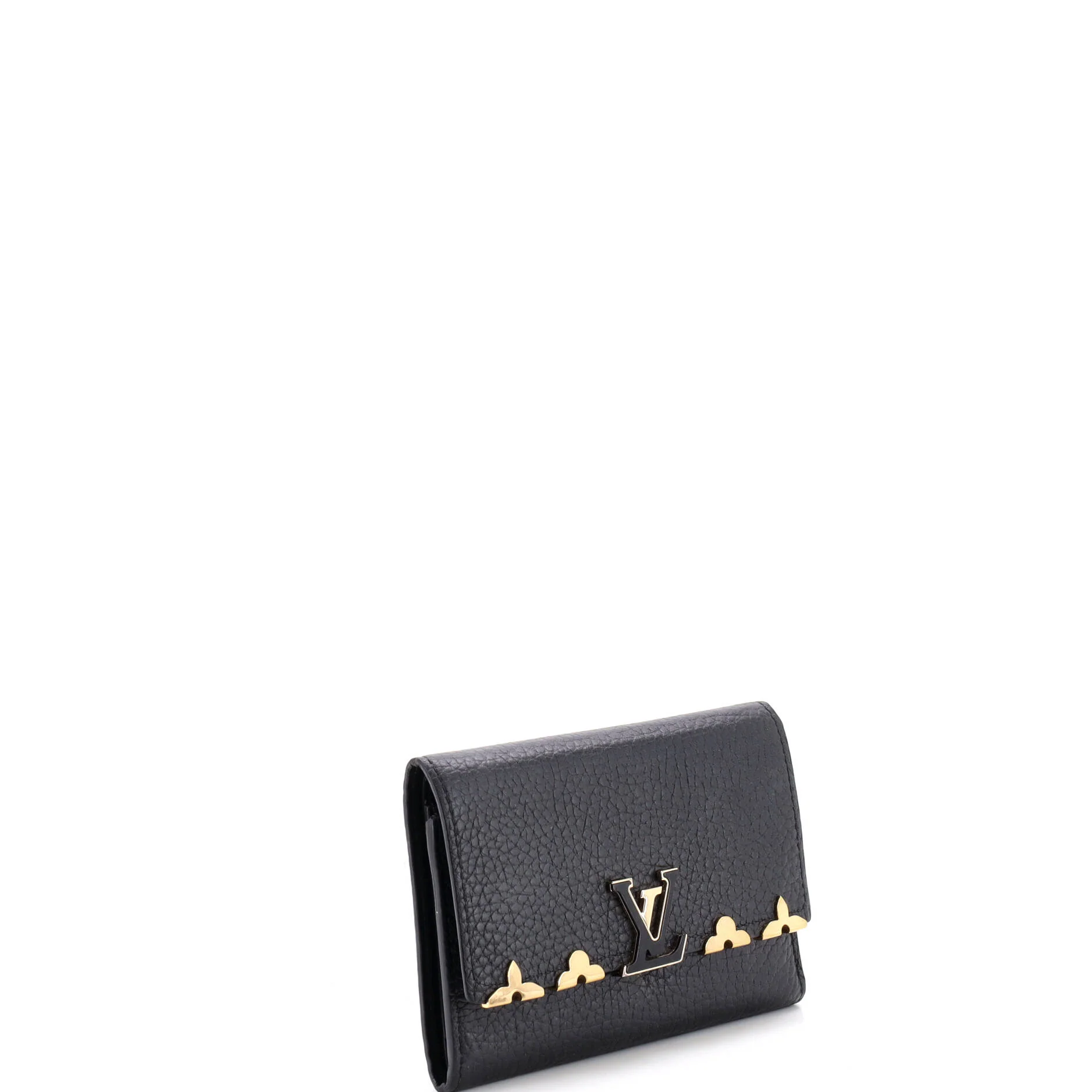 Capucines Wallet Leather with Embellished Detail Compact - Image 2