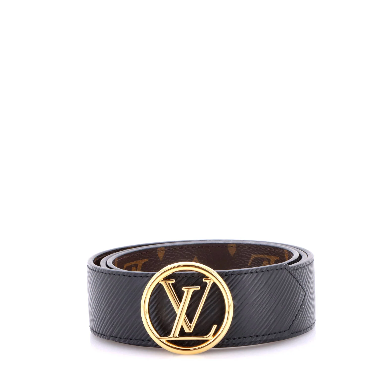 LV Circle Reversible Belt Monogram Canvas and Leather Medium