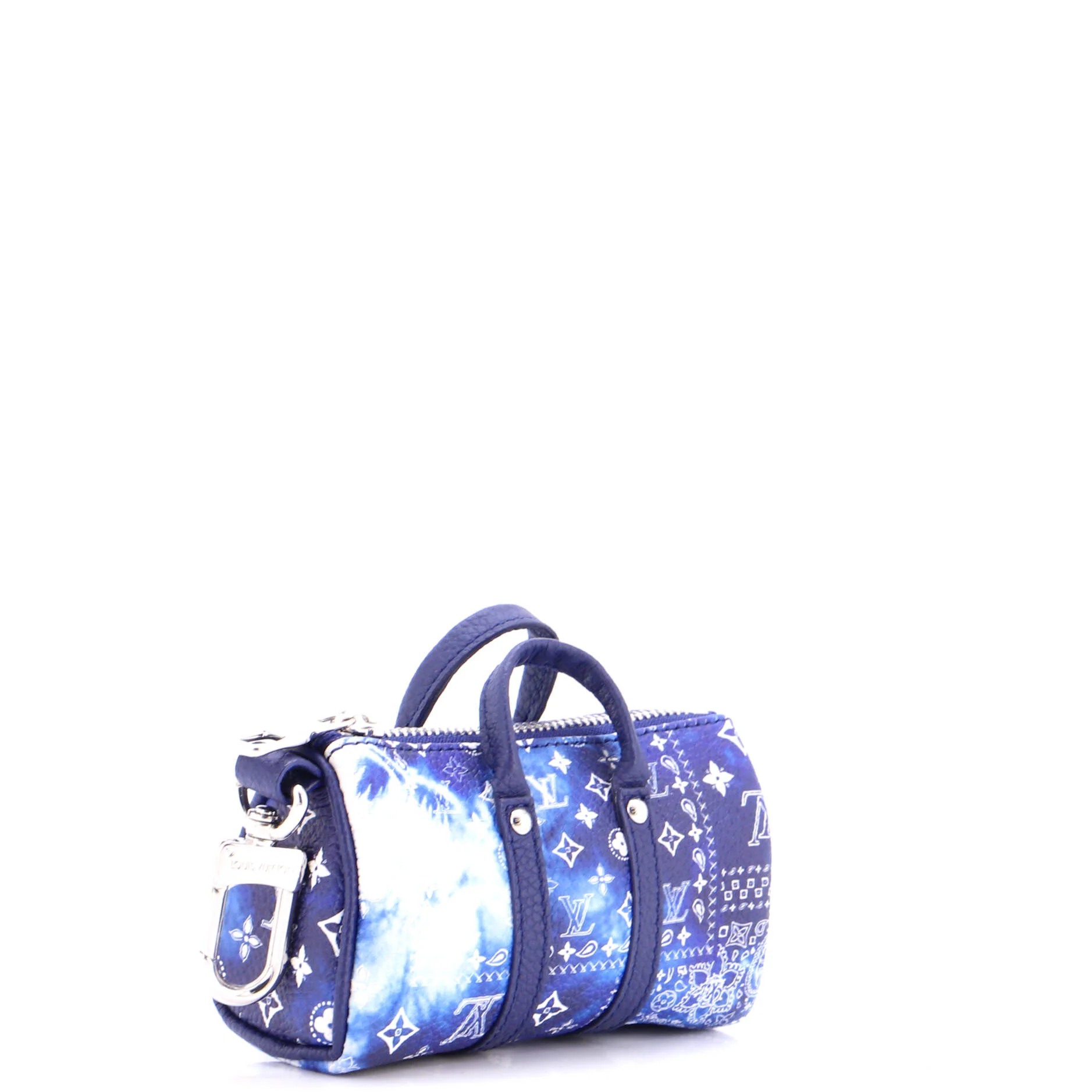 Mini Keepall Bag Charm And Key Holder Limited Edition Monogram Bandana Leather - Image 2