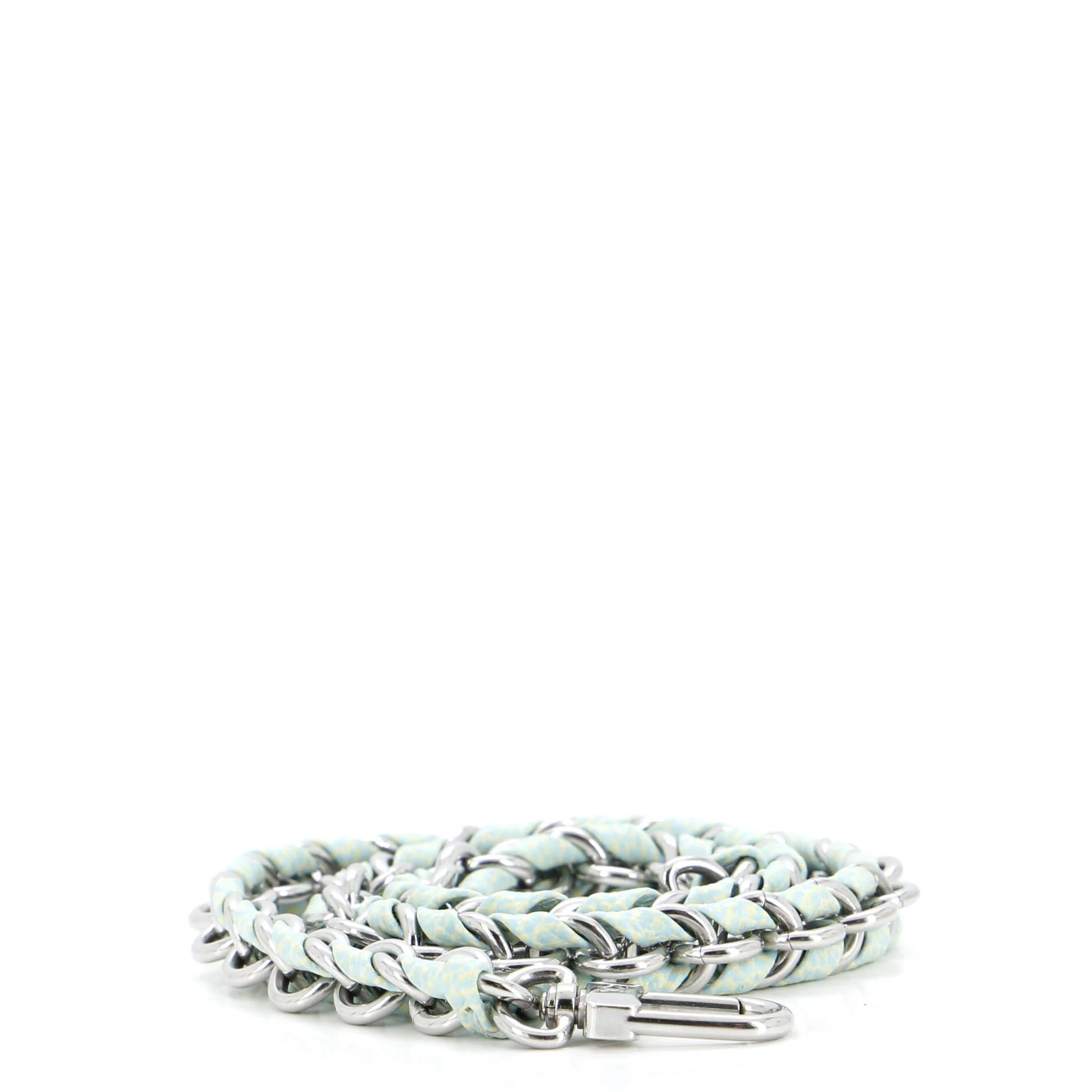 Multi Pochette Accessoires Woven Chain Strap Leather and Metal