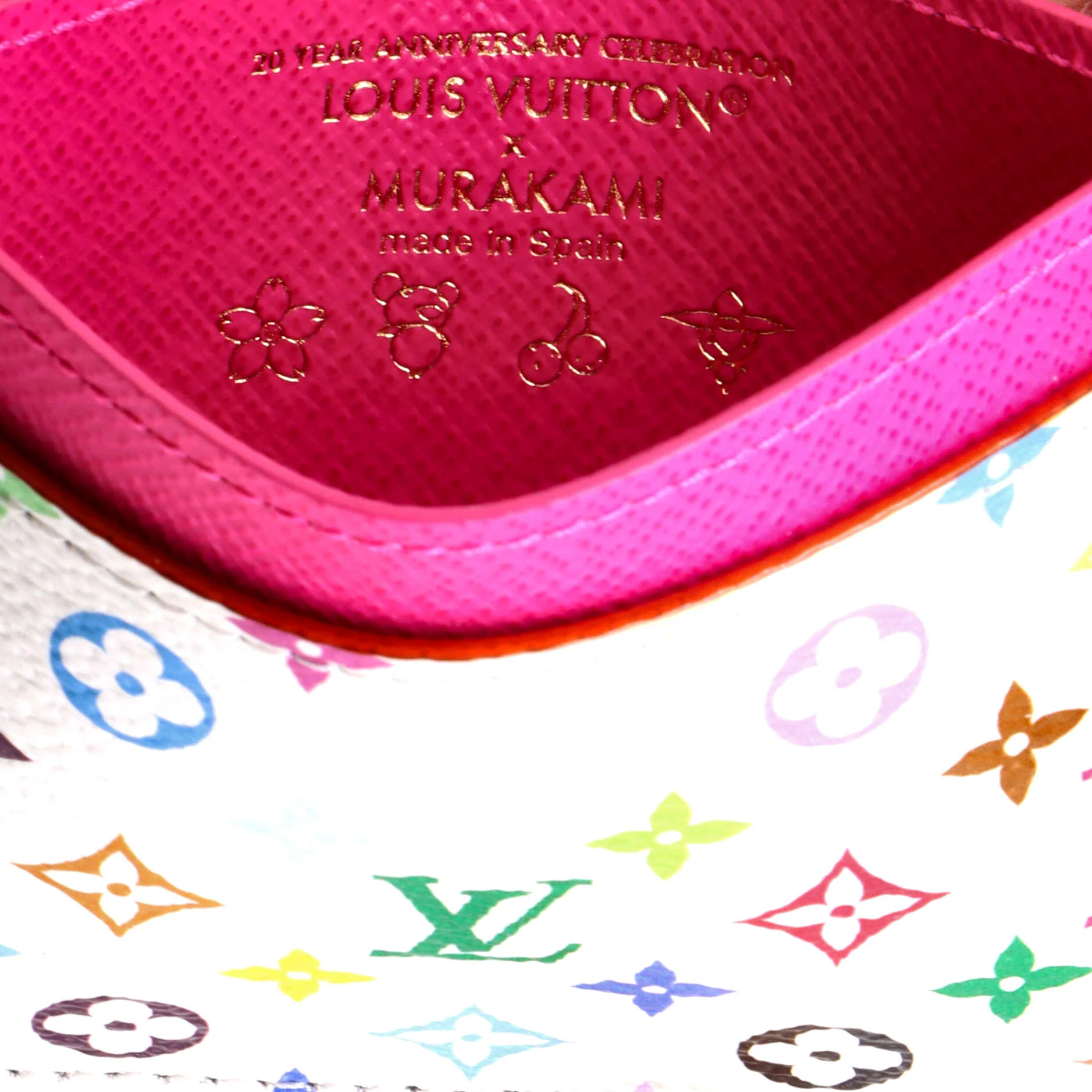 x Takashi Murakami Card Holder Monogram Multicolor with Leather - Image 7