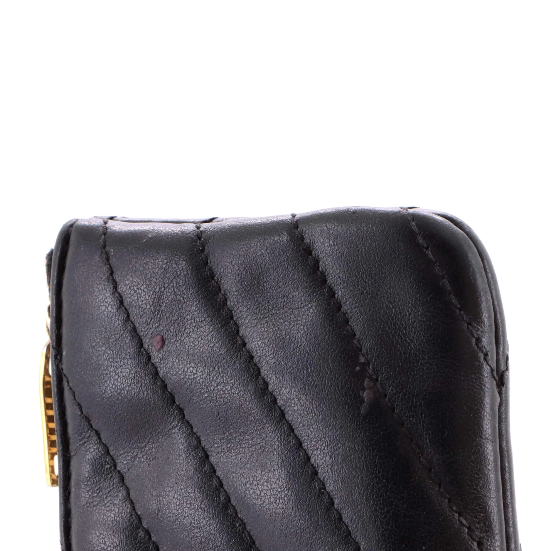 Monogram Fragments Zip Card Holder Matelasse Chevron Leather - Image 7