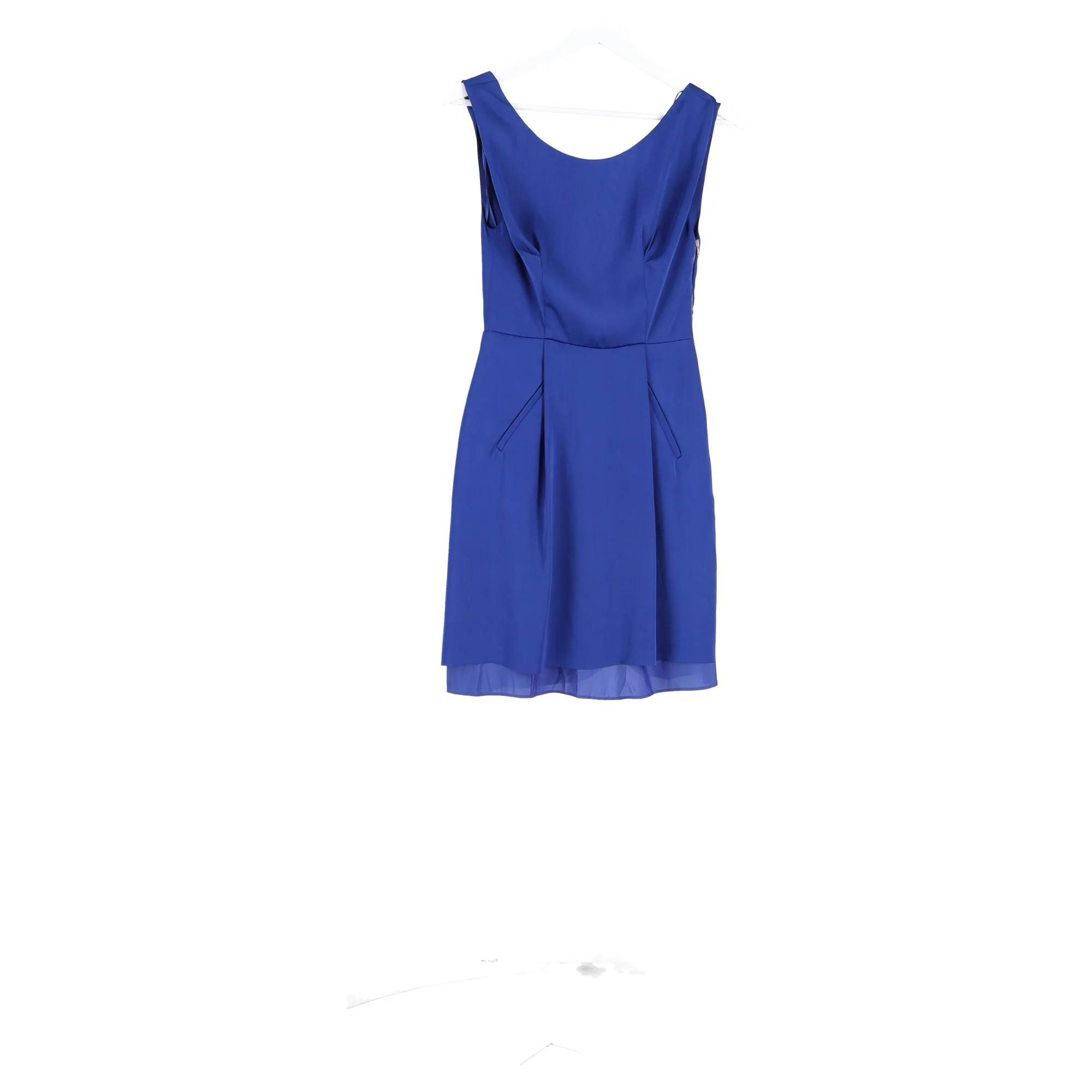 Women's Acne Studios Betty Fluid Satin Mini Dress in Blue Polyester - Image 4