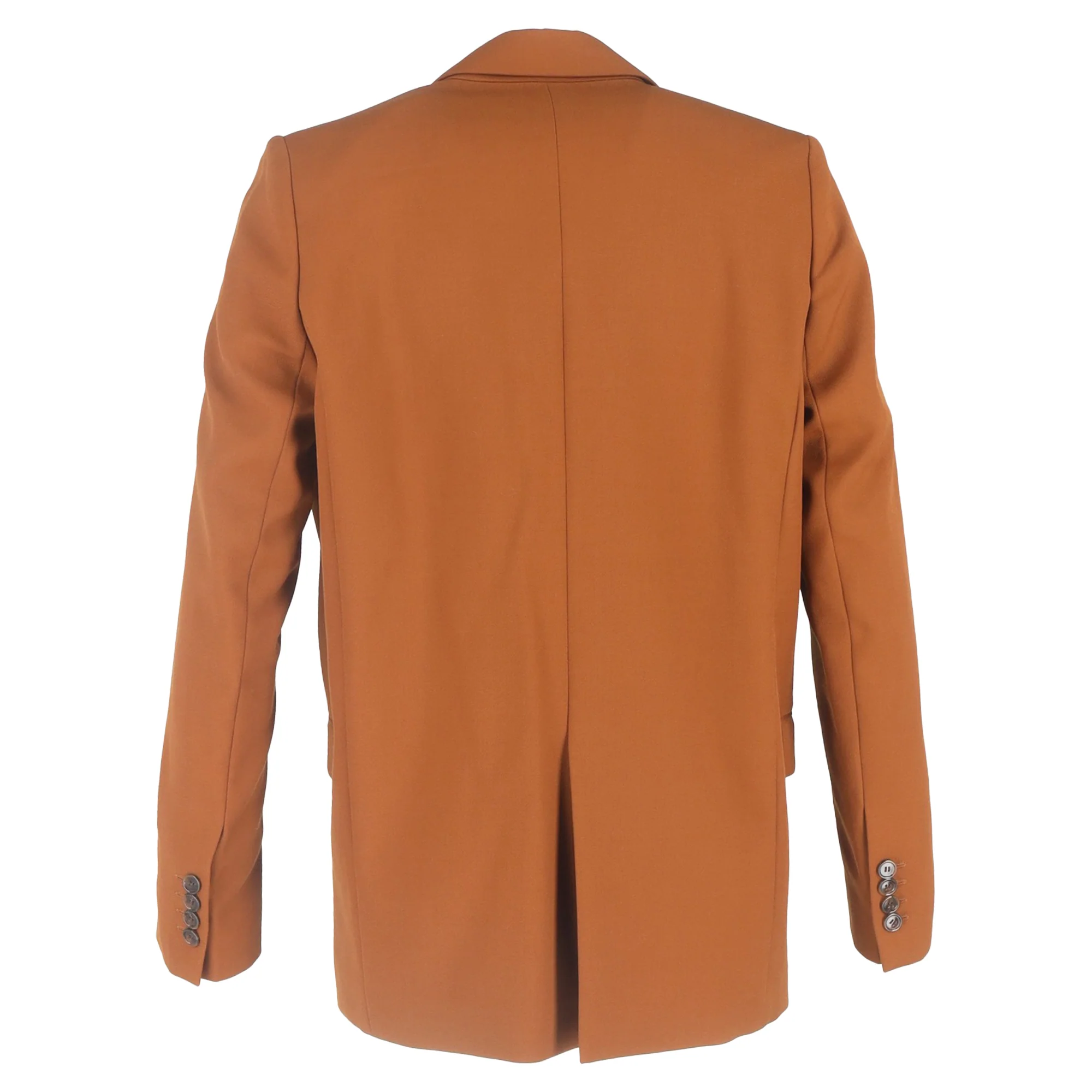 Women's Acne Studios Double-Breasted Blazer with Pockets in Brown Polyester - Image 3