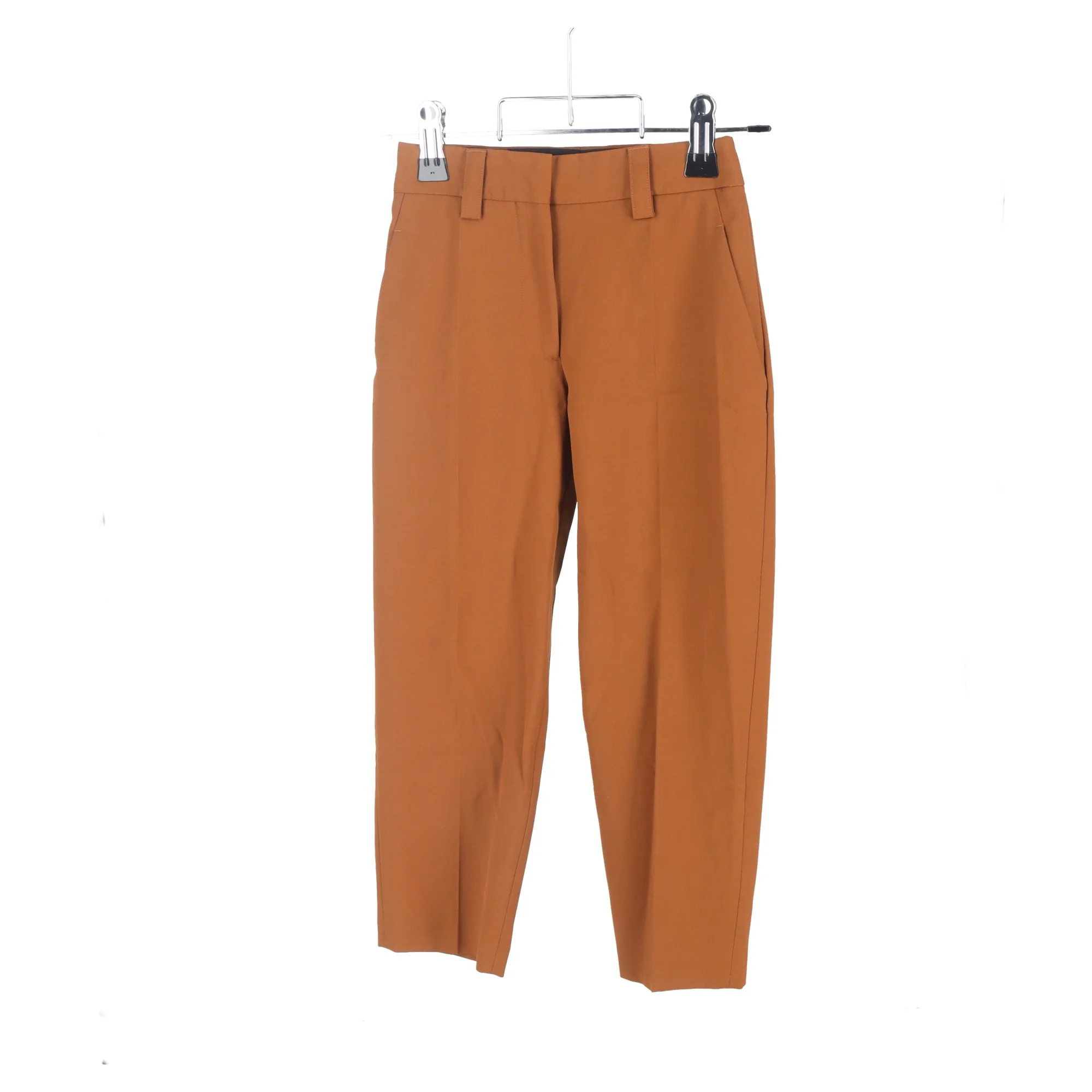 Women's Acne Studios High-Rise Tailored Trousers in Rust Polyester - Image 4