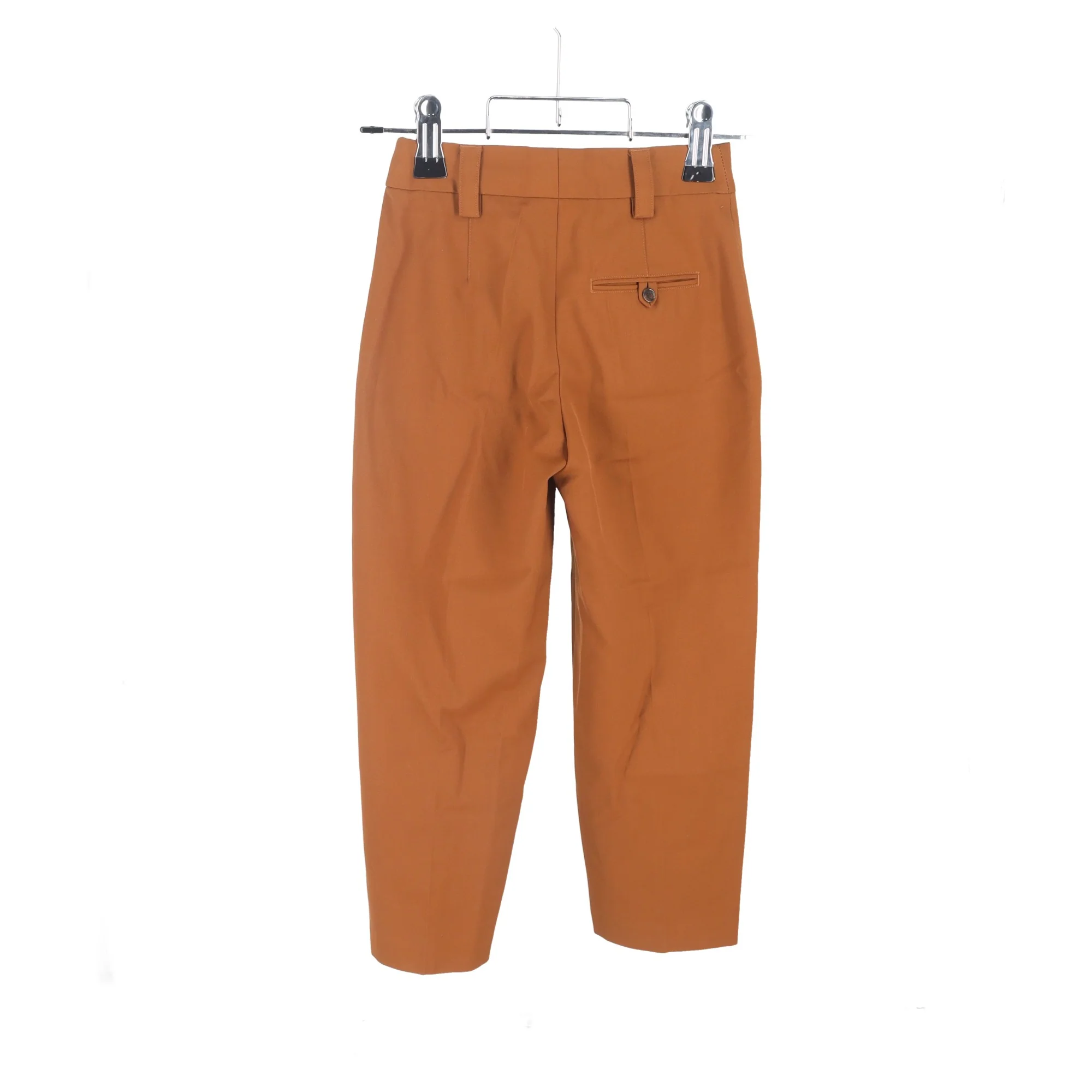 Women's Acne Studios High-Rise Tailored Trousers in Rust Polyester - Image 5