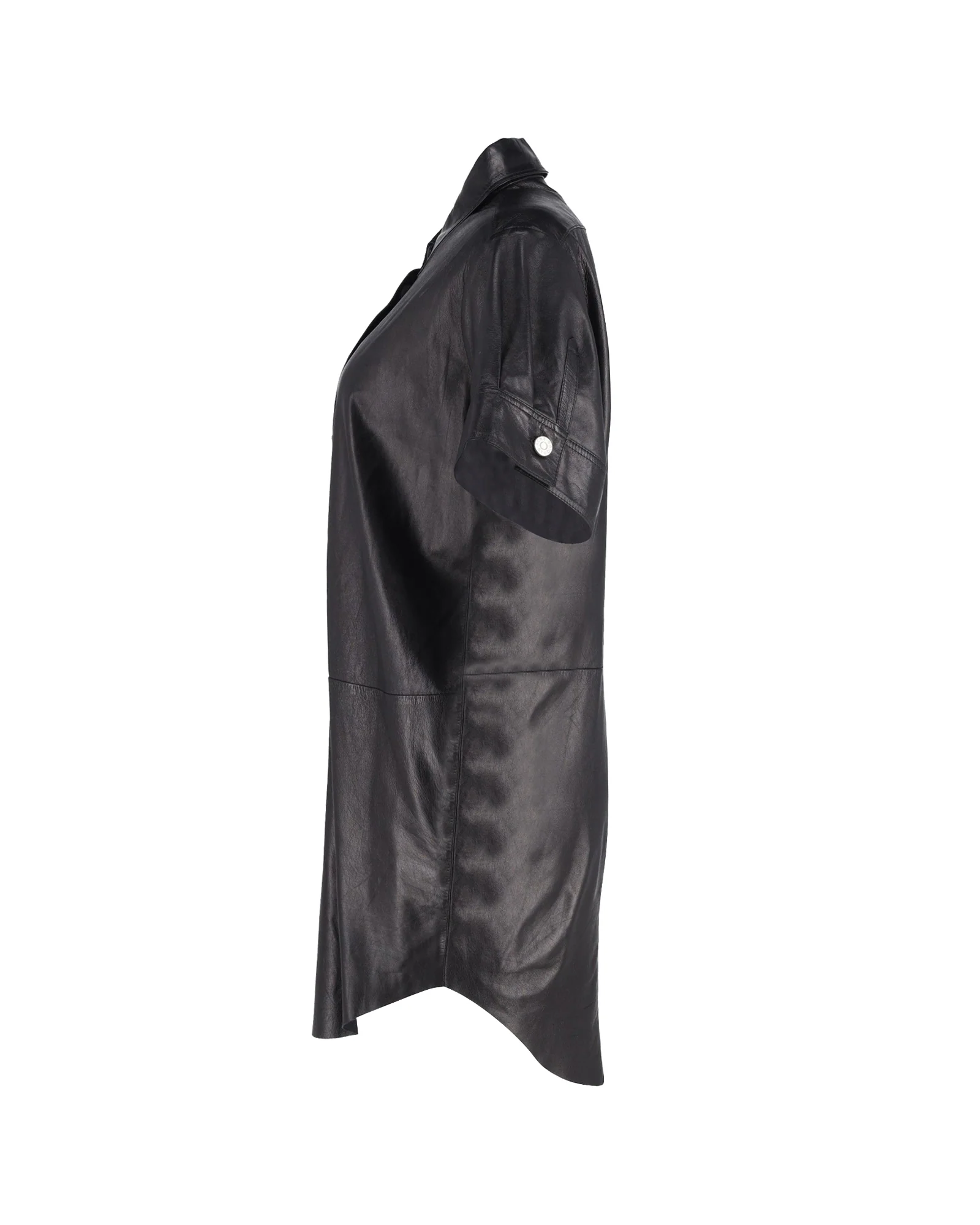Women's Acne Studios Marla Mini Dress in Black Lambskin Leather - Image 2