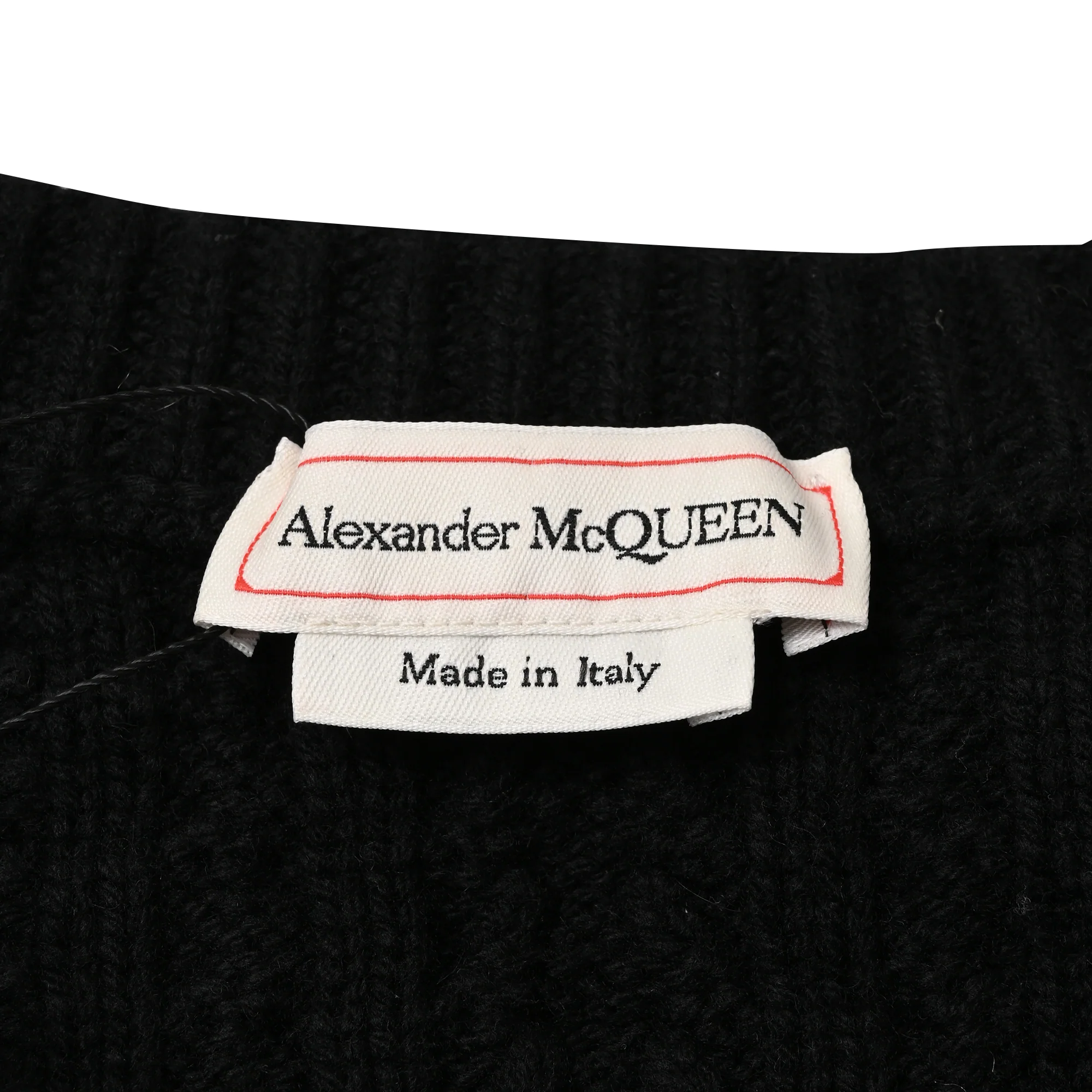 Women's Alexander McQueen Cropped Cable-Knit Cardigan in Black Cashmere - Image 4