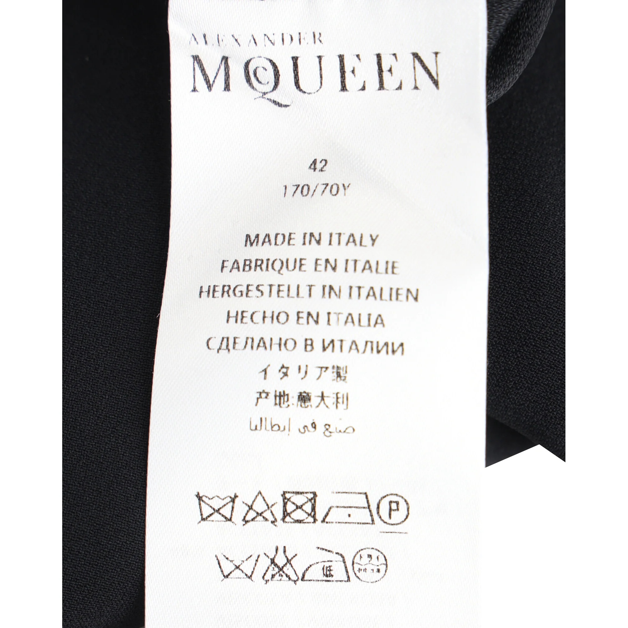 Women's Alexander McQueen Cropped Trousers in Black Viscose - Image 5