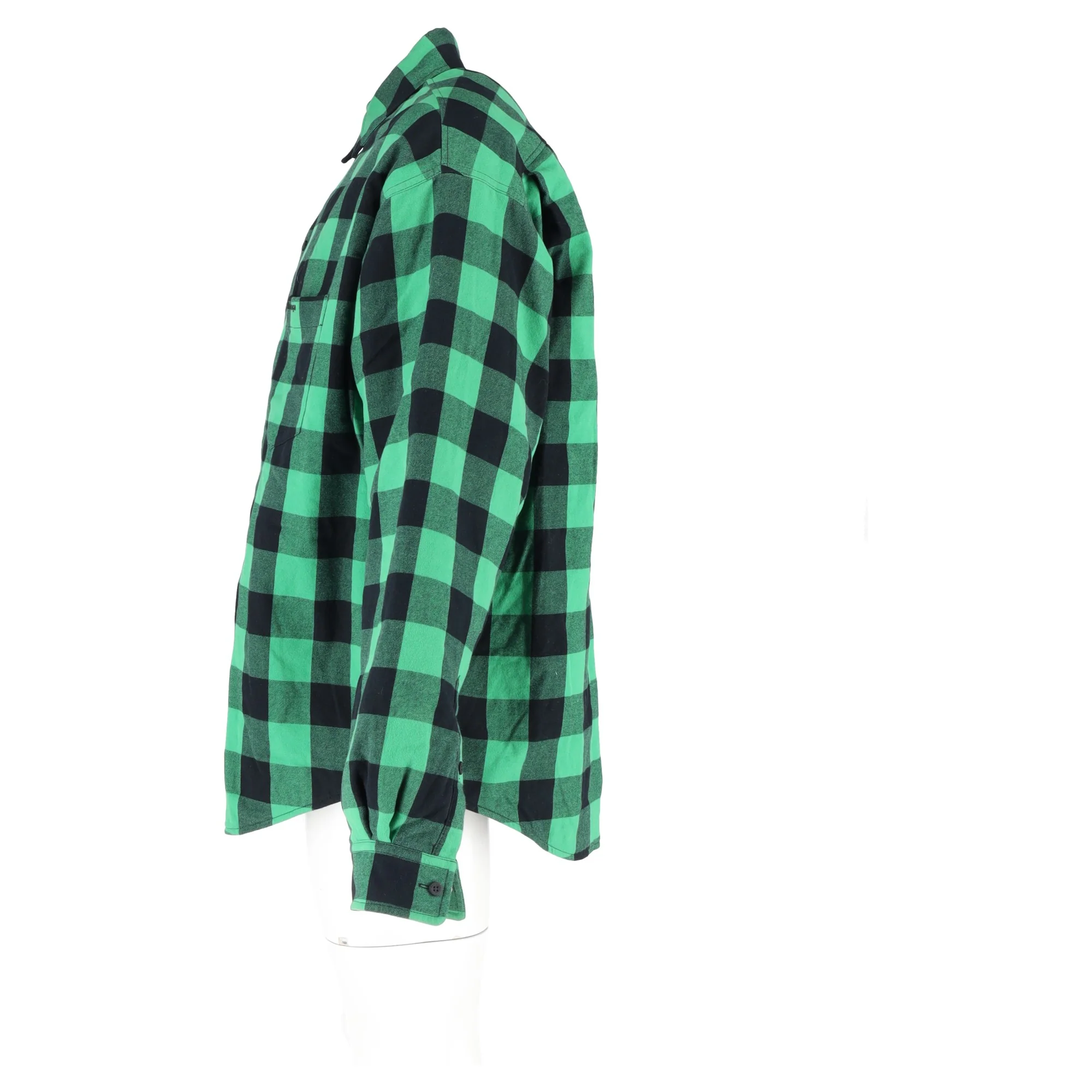 Men's Balenciaga Buffalo Check Padded Shirt in Green Cotton - Image 4