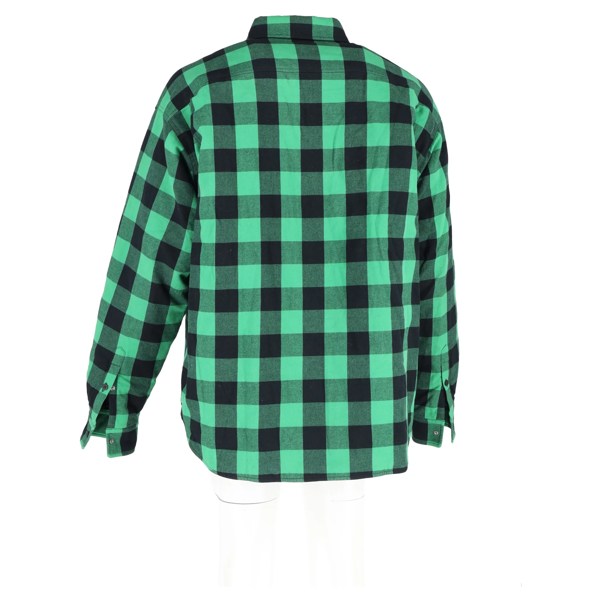 Men's Balenciaga Buffalo Check Padded Shirt in Green Cotton - Image 5