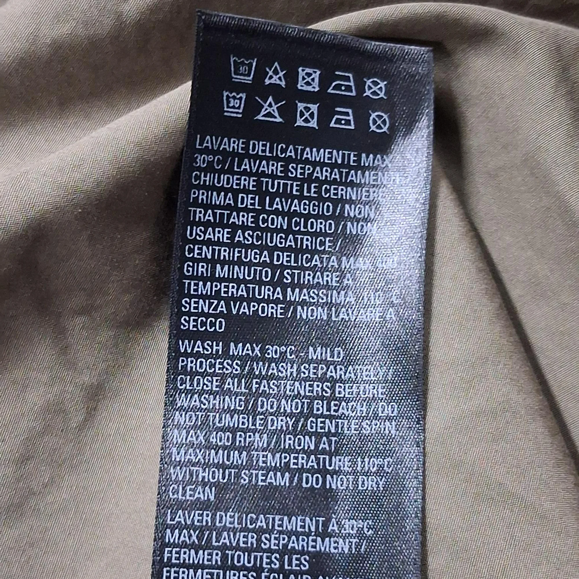Men's Balenciaga Hooded Parka Shirt Jacket In Beige Cotton - Image 7