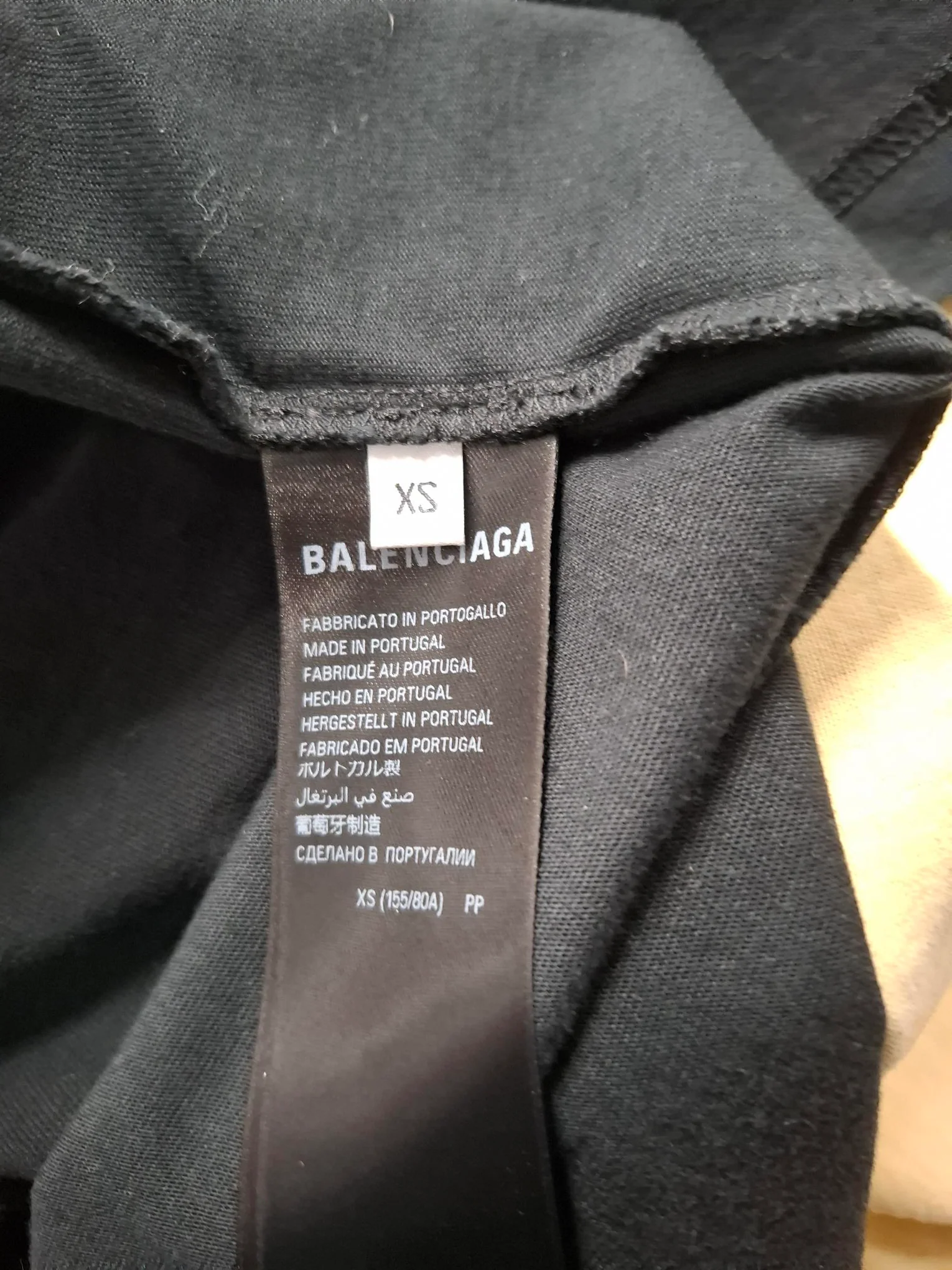Men's Balenciaga Logo Print Stencil Type T-Shirt in Black Cotton - Image 10