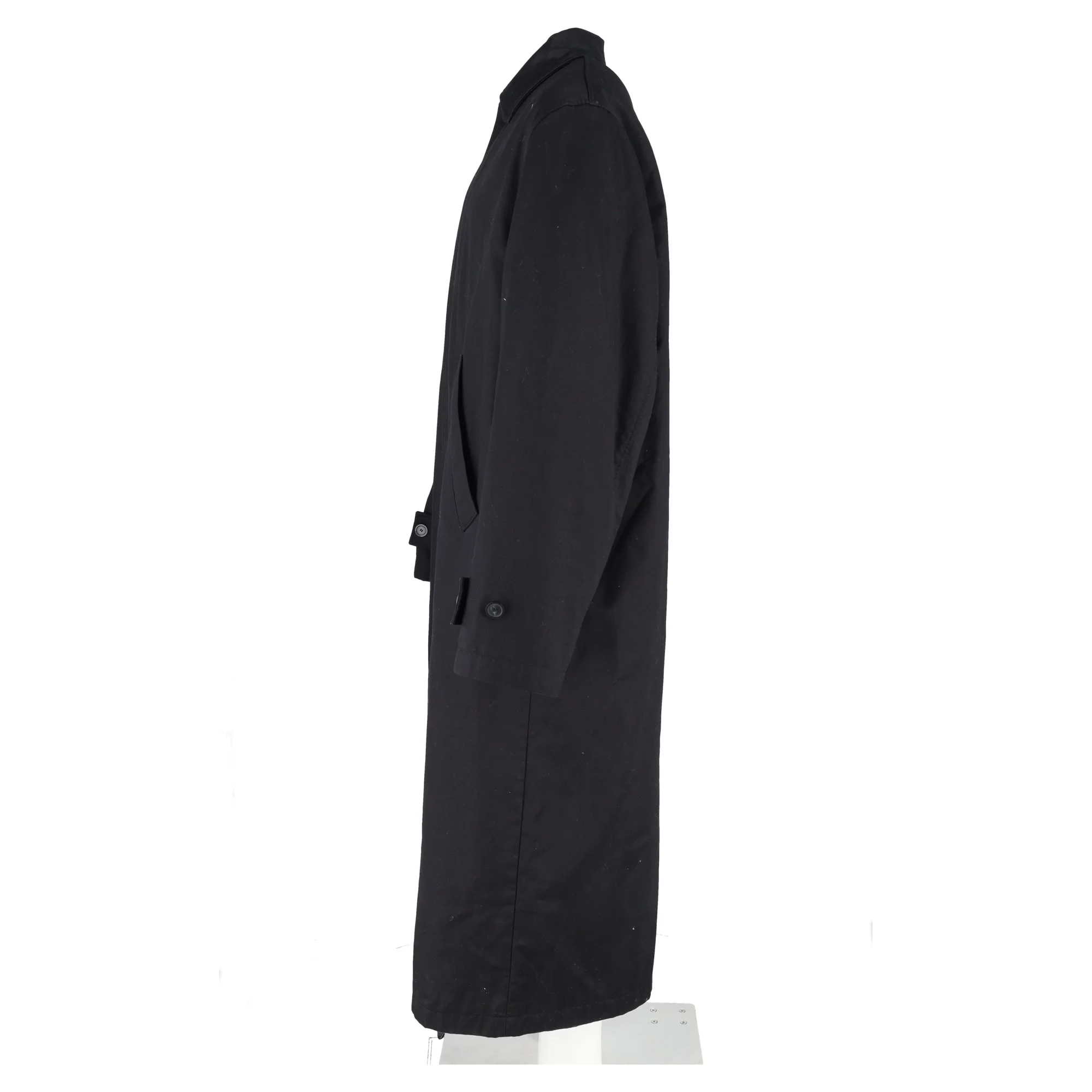 Men's Balenciaga Long Coat in Black Cotton - Image 4