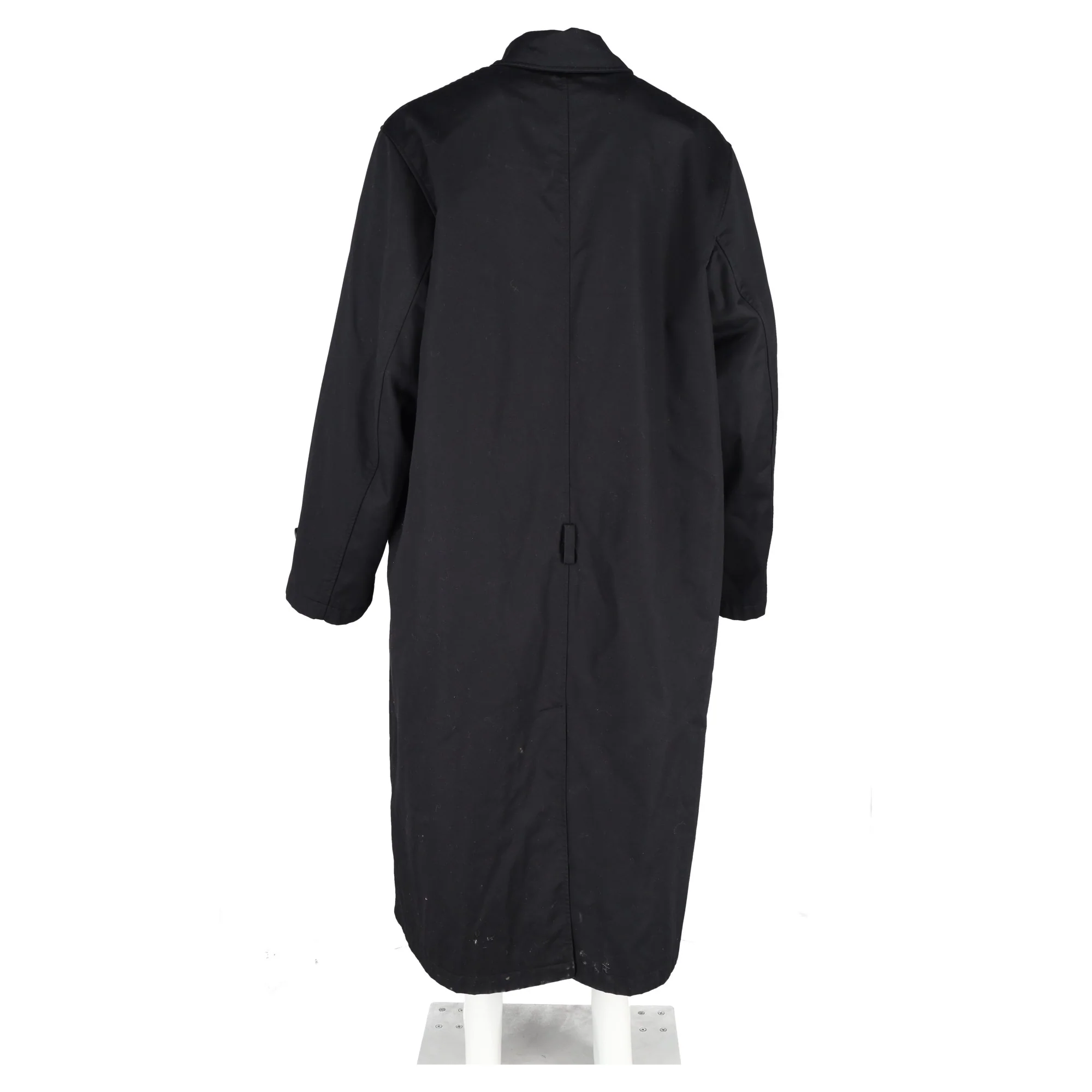 Men's Balenciaga Long Coat in Black Cotton - Image 6