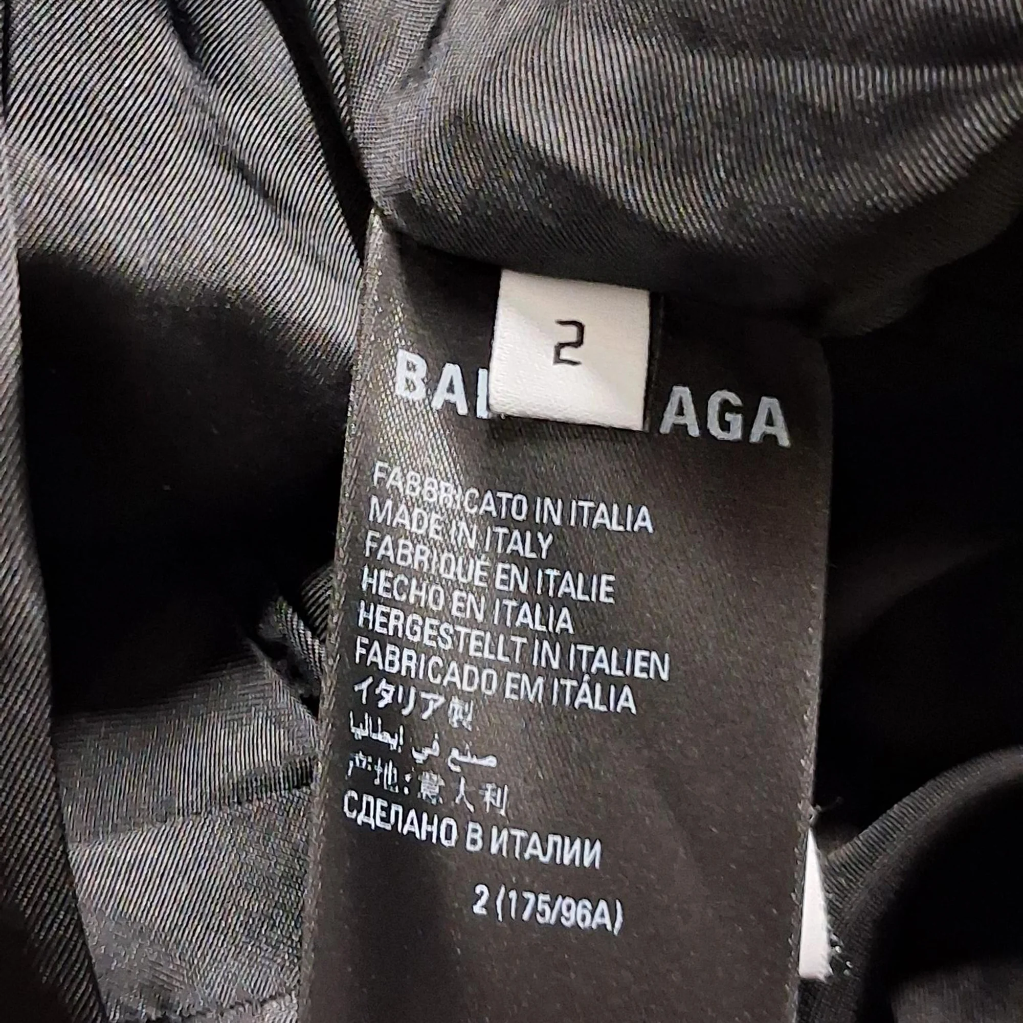 Men's Balenciaga Long Coat in Black Cotton - Image 9