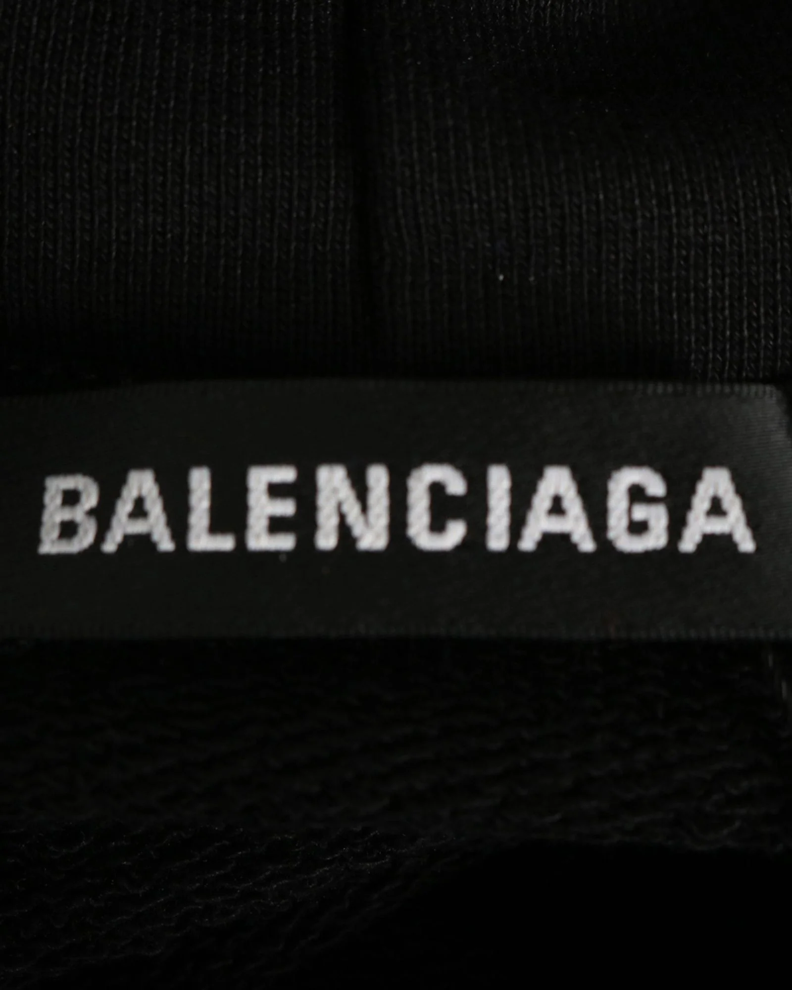 Men's Balenciaga Political Campaign Hoodie in Black Cotton - Image 6