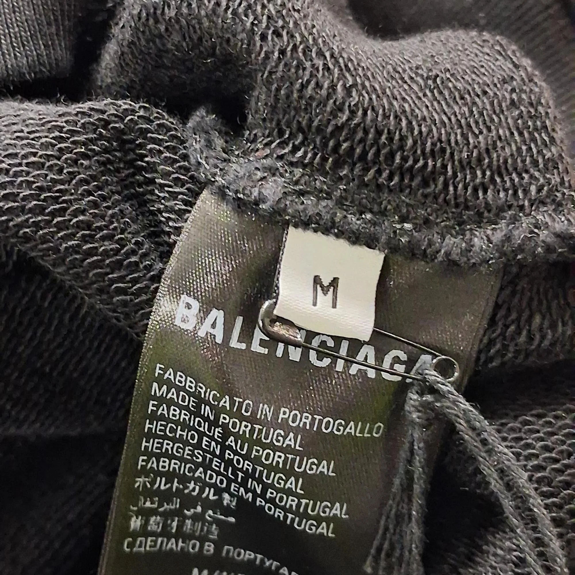 Men's Balenciaga Political Campaign Hoodie in Black Cotton - Image 5