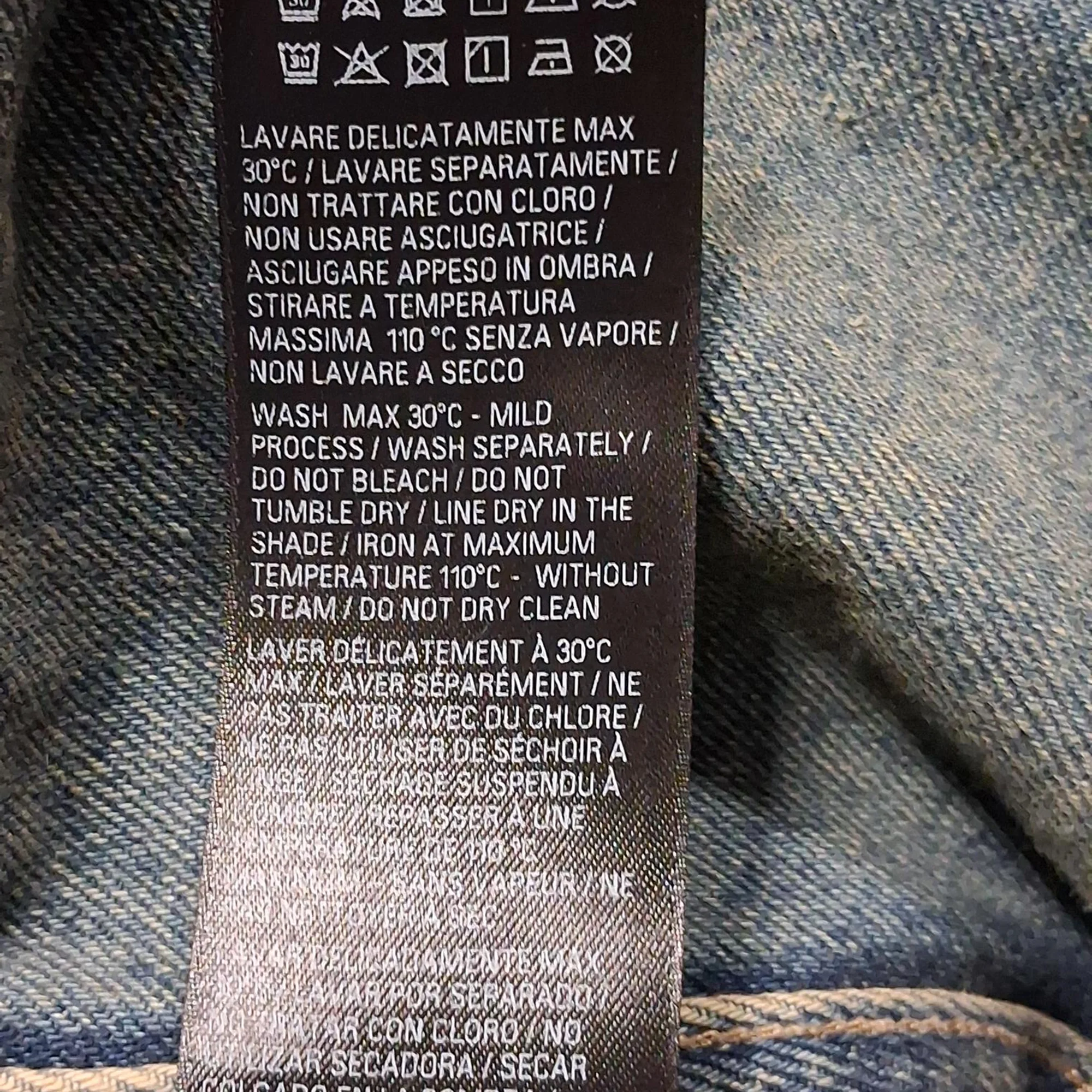 Men's  Balenciaga Washed Denim Jacket in Blue Cotton - Image 5