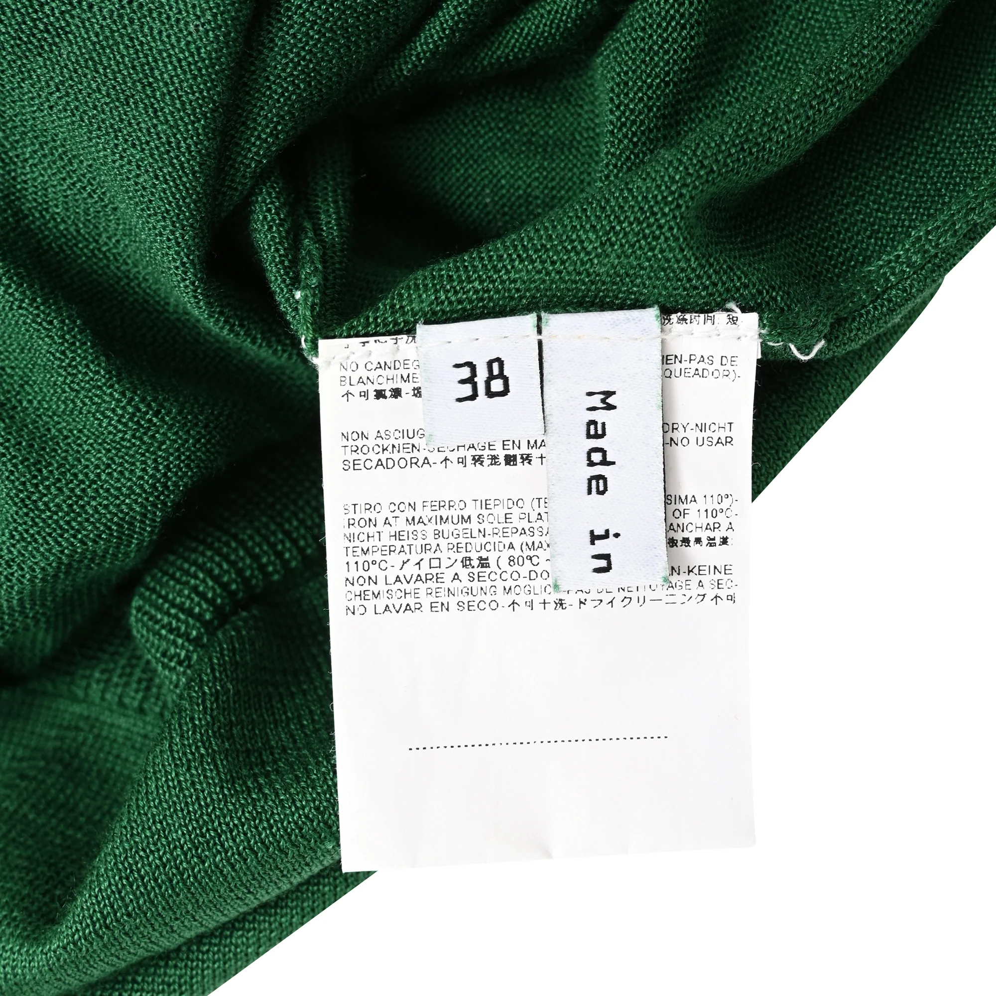 Women's Balenciaga Cowl Neck Blouse in Green Viscose - Image 6