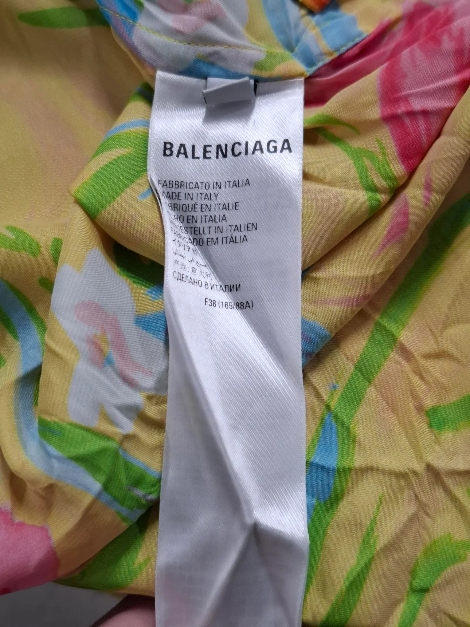 Women's Balenciaga Floral Printed Shirt in Multicolor Silk - Image 10