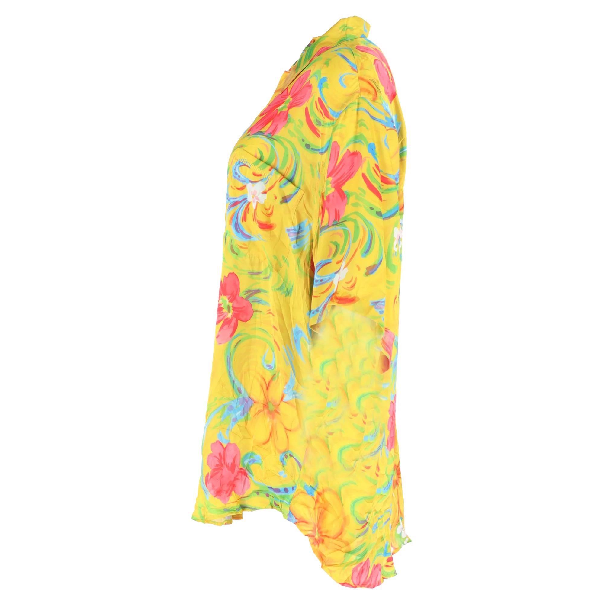 Women's Balenciaga Floral Printed Shirt in Multicolor Silk - Image 2