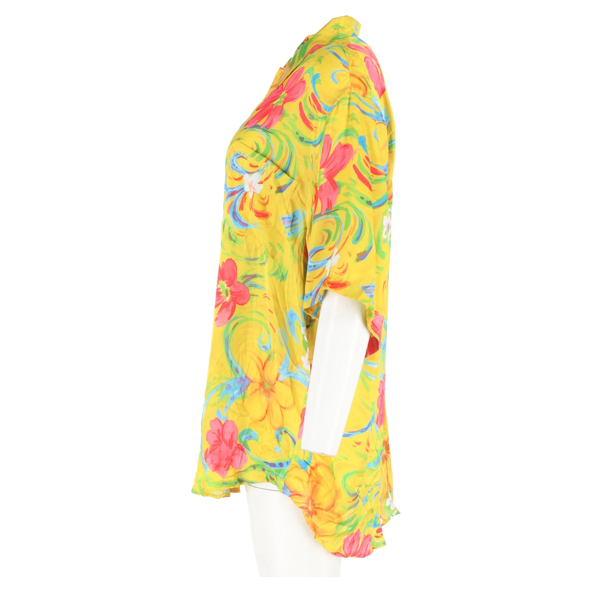 Women's Balenciaga Floral Printed Shirt in Multicolor Silk - Image 7