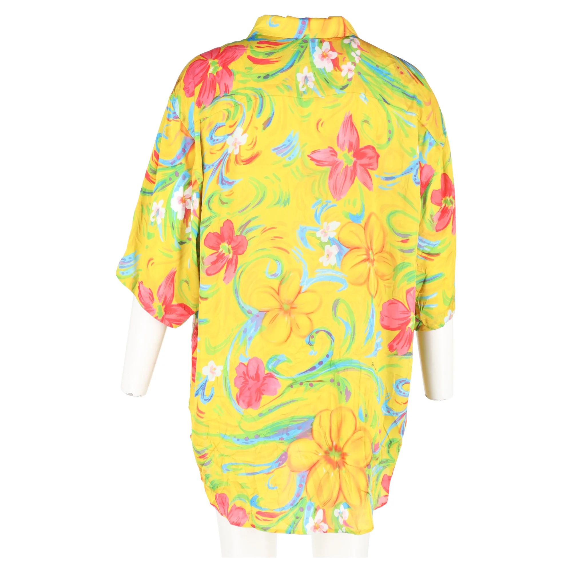 Women's Balenciaga Floral Printed Shirt in Multicolor Silk - Image 8