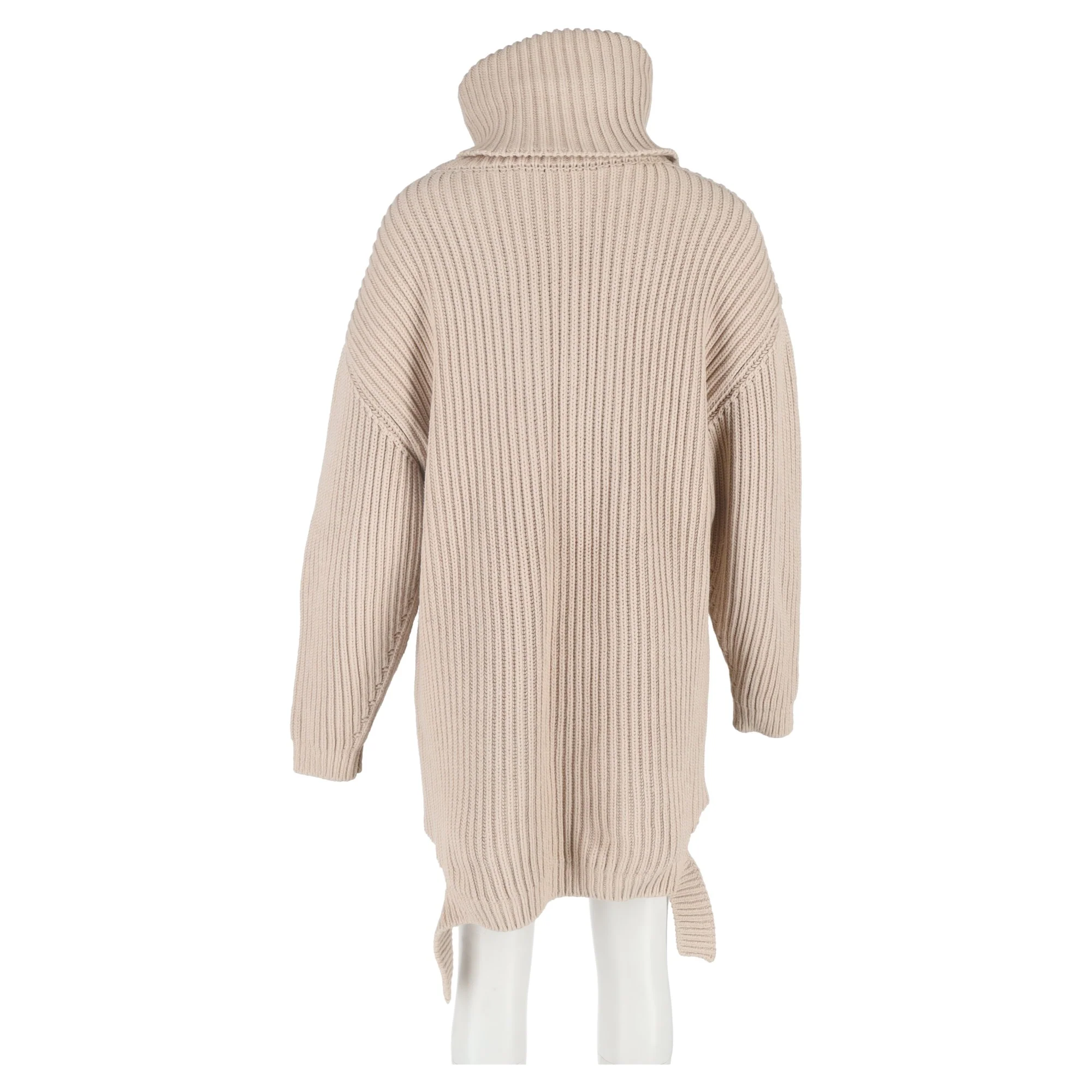 Women's Balenciaga Knitted Turtleneck Sweater in Beige Cotton - Image 9