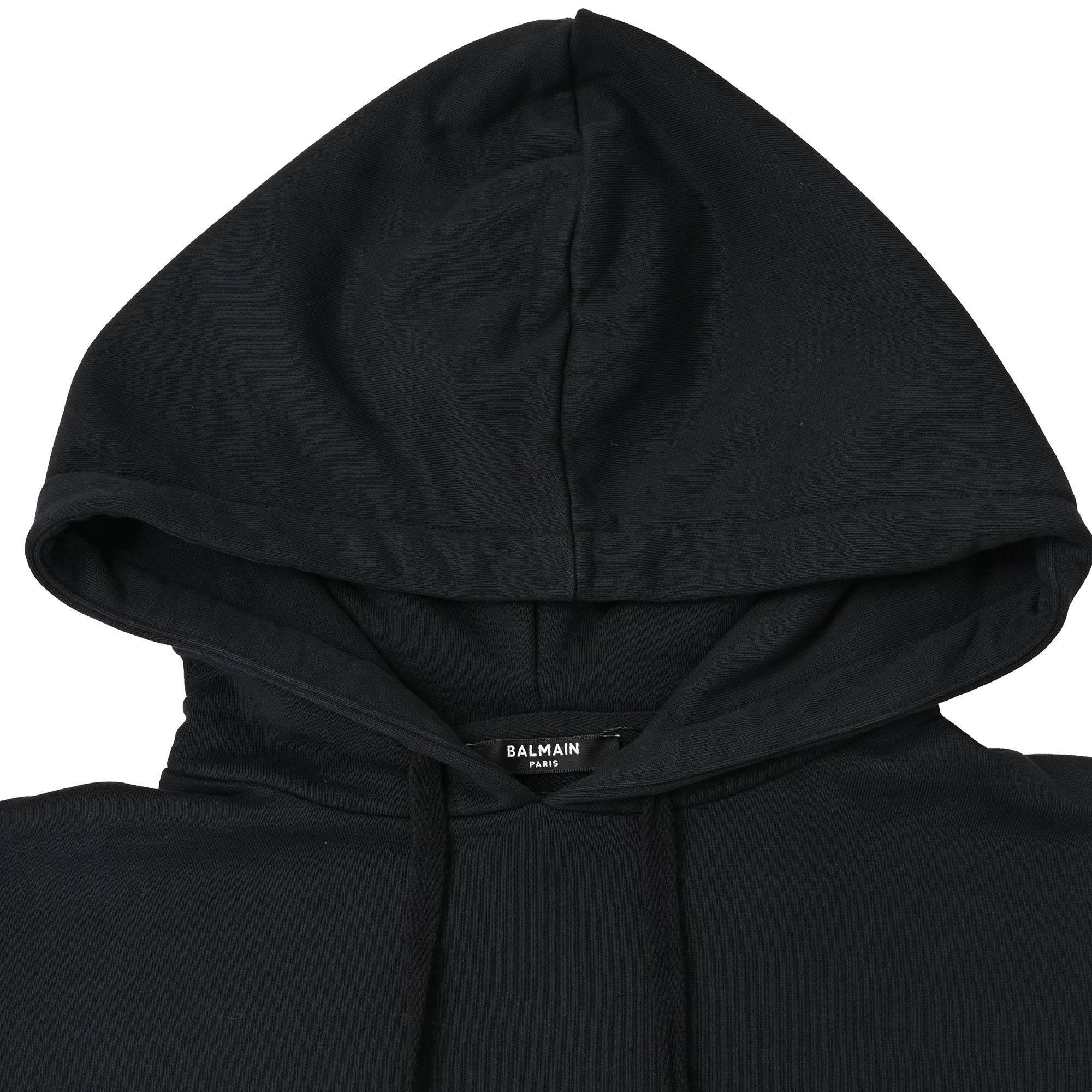 Women's Balmain Logo Hoodie in Black Cotton - Image 4
