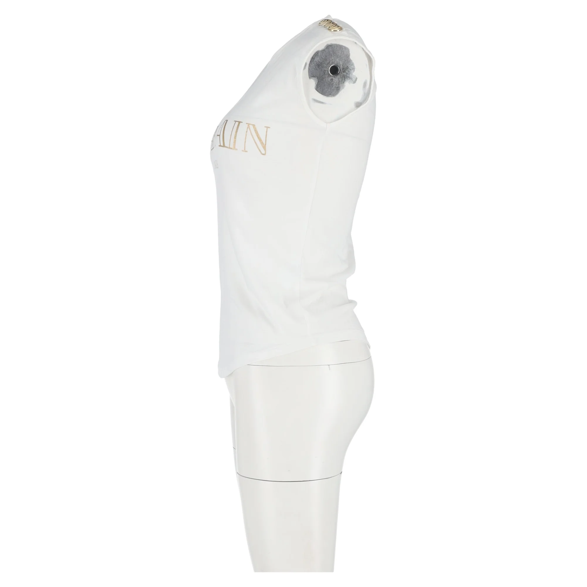 Women's Balmain Logo Print Tank Top in White Cotton - Image 5