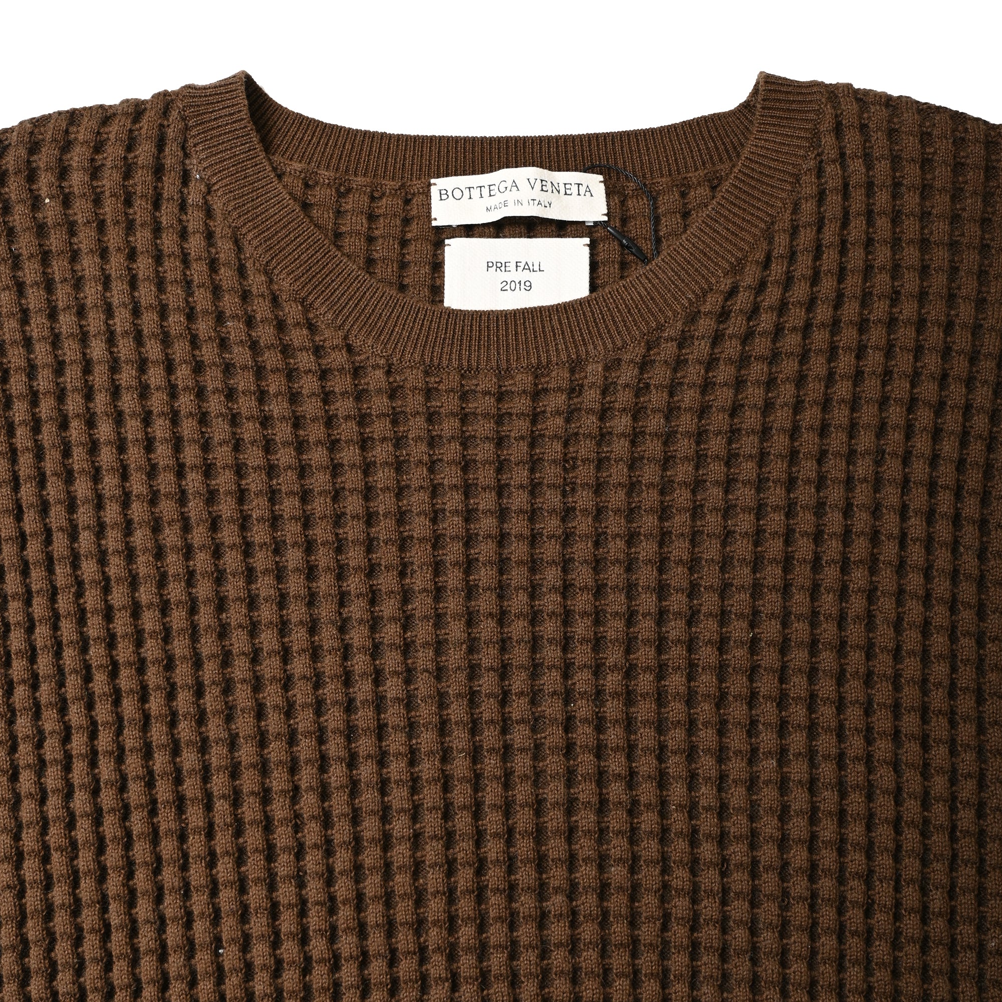 Men's Bottega Veneta Crewneck Sweater in Brown Cotton - Image 5