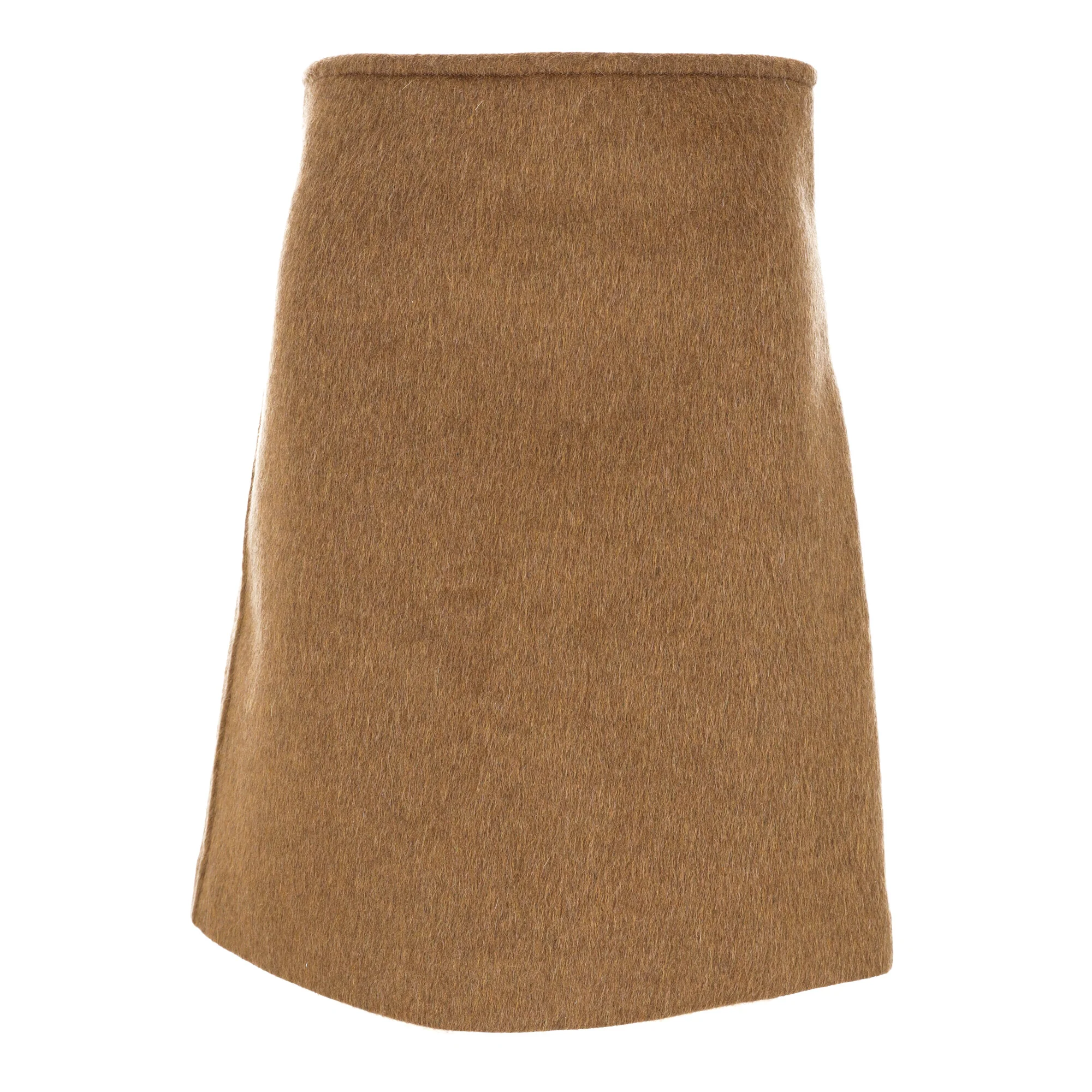 Women's Bottega Veneta A-line Skirt in Brown Wool - Image 7