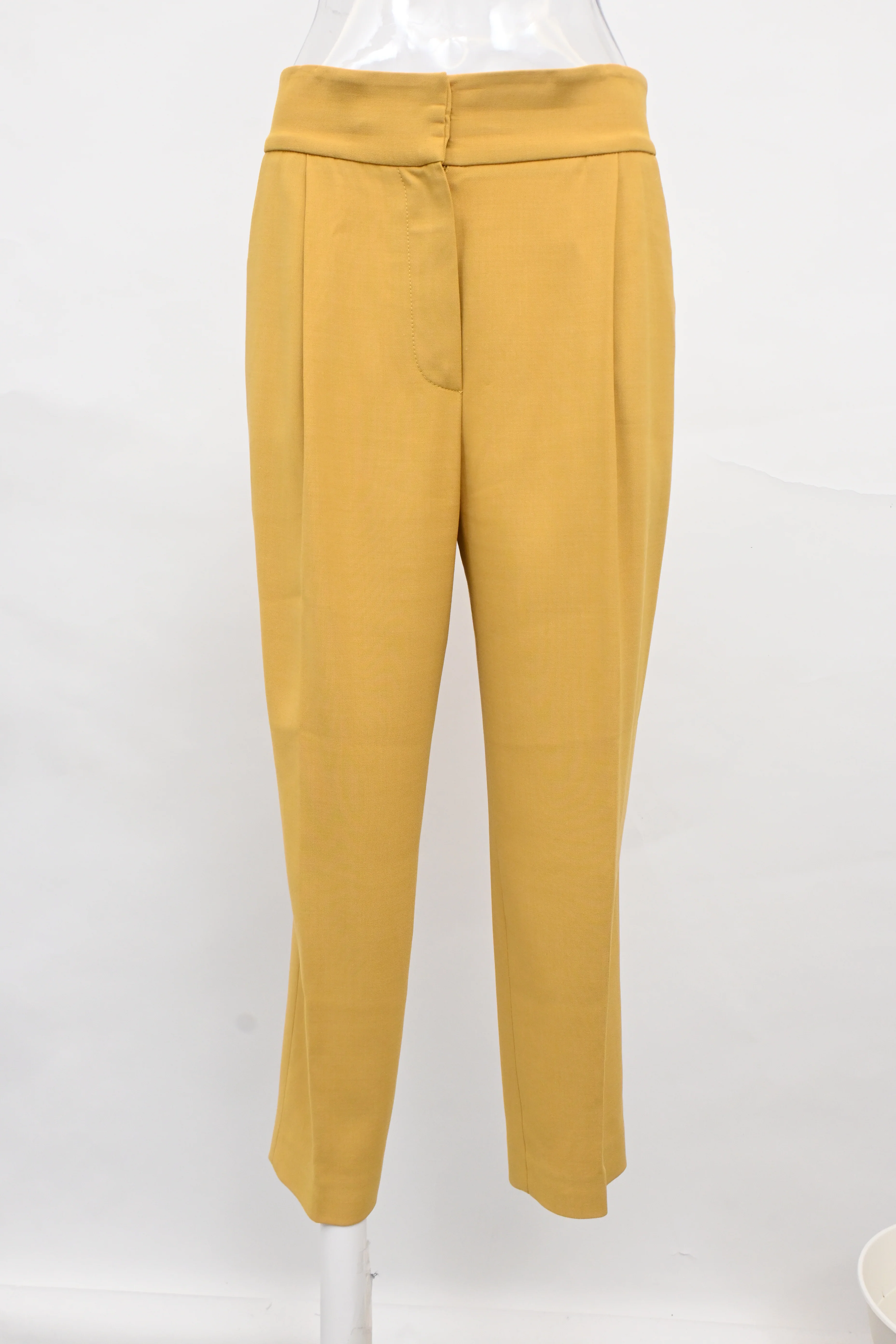 Women's Brunello Cucinelli Straight Leg Pants in Yellow Polyester - Image 5
