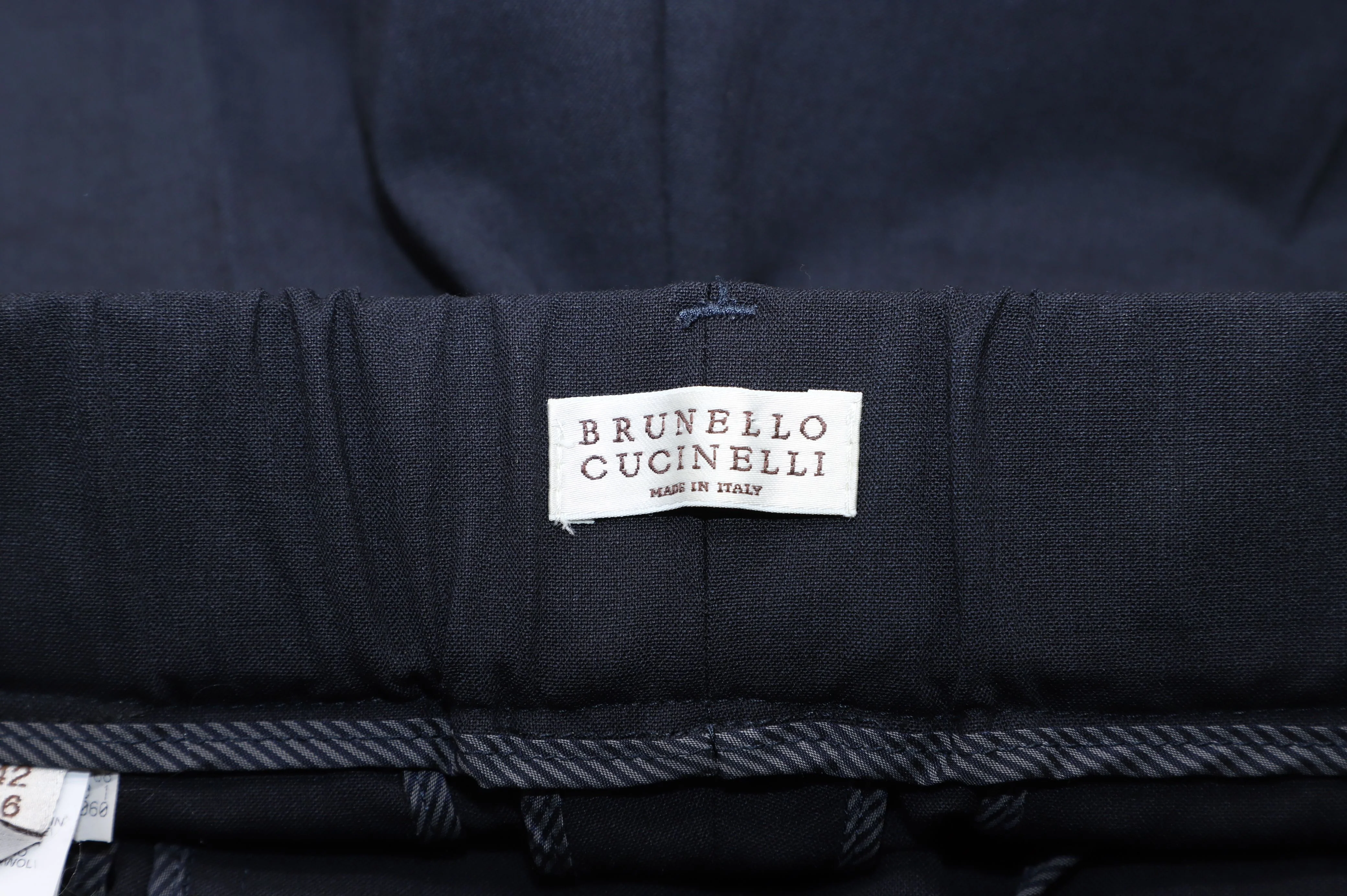 Women's Brunello Cucinelli Trousers in Navy Blue Wool - Image 3